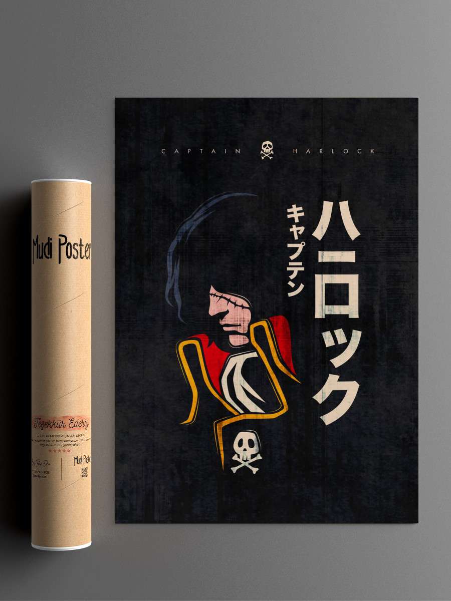 045 Harlock Jap Anime Poster Çerçevesiz Yüksek Kalite Anime Duvar Poster