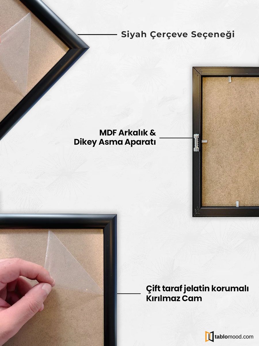 A3 Siyah Poster Çerçeve - Siyah Fotoğraf Çerçevesi Duvar Sertifika Belge Çerçeve 30x42cm 1 Adet