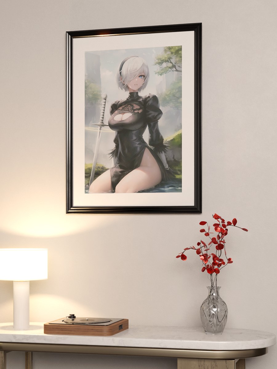 2B Nier Automata Anime Poster Çerçevesiz Yüksek Kalite Anime Duvar Poster
