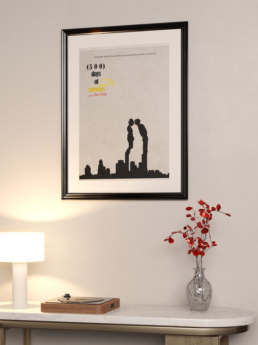 500 Days of Summer Minimal Poster, Çerçevesiz Tv Film Poster