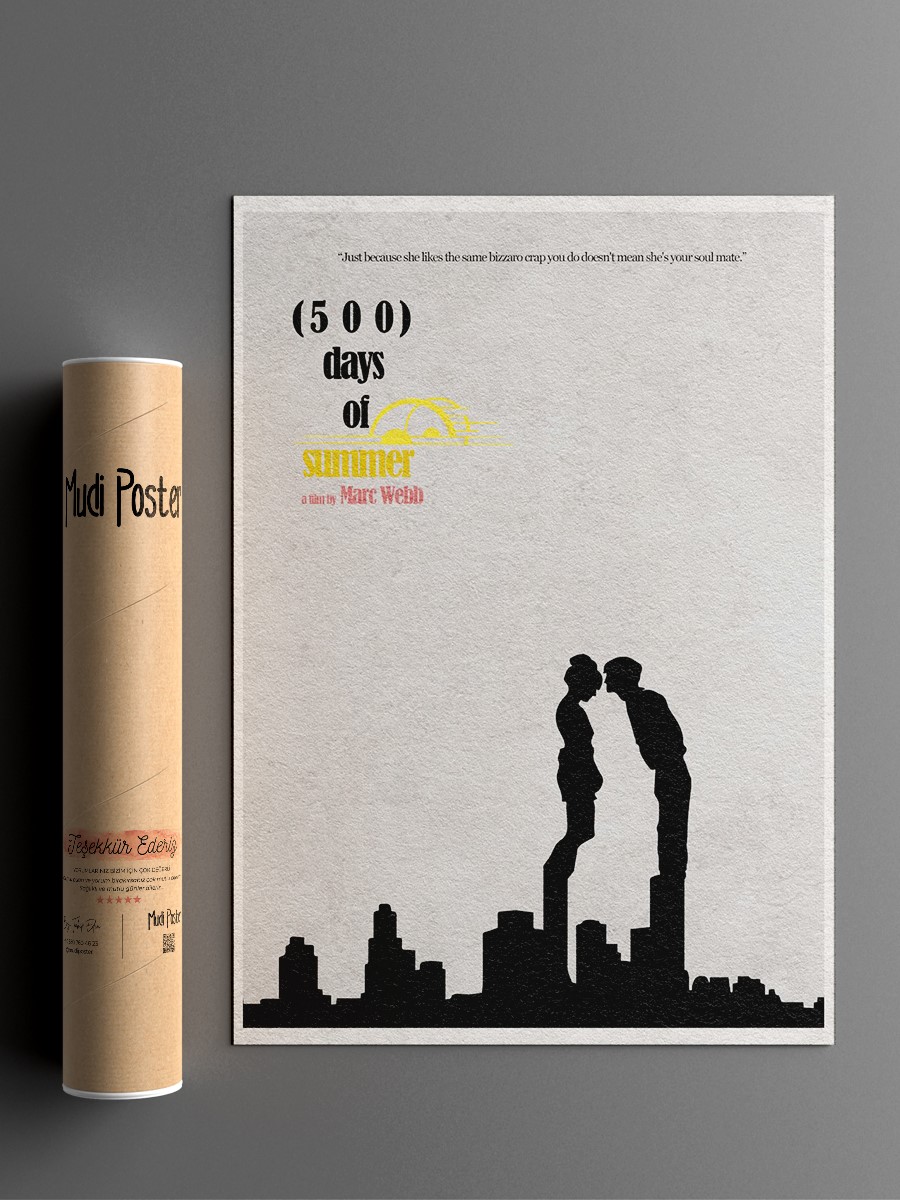 500 Days of Summer Minimal Poster, Çerçevesiz Tv Film Poster