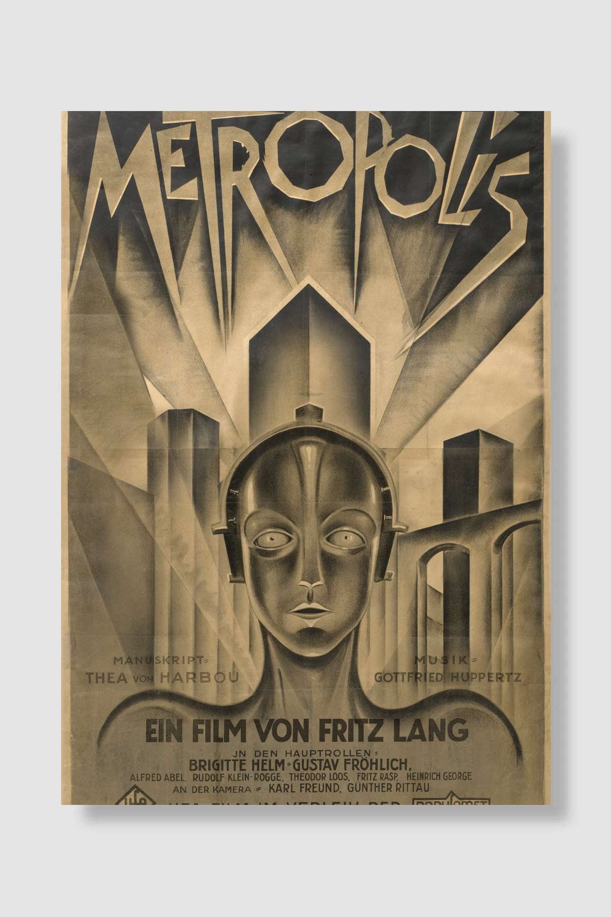 Metropolis Film Poster Çerçevesiz Yüksek Kalite Film Afiş Duvar Poster