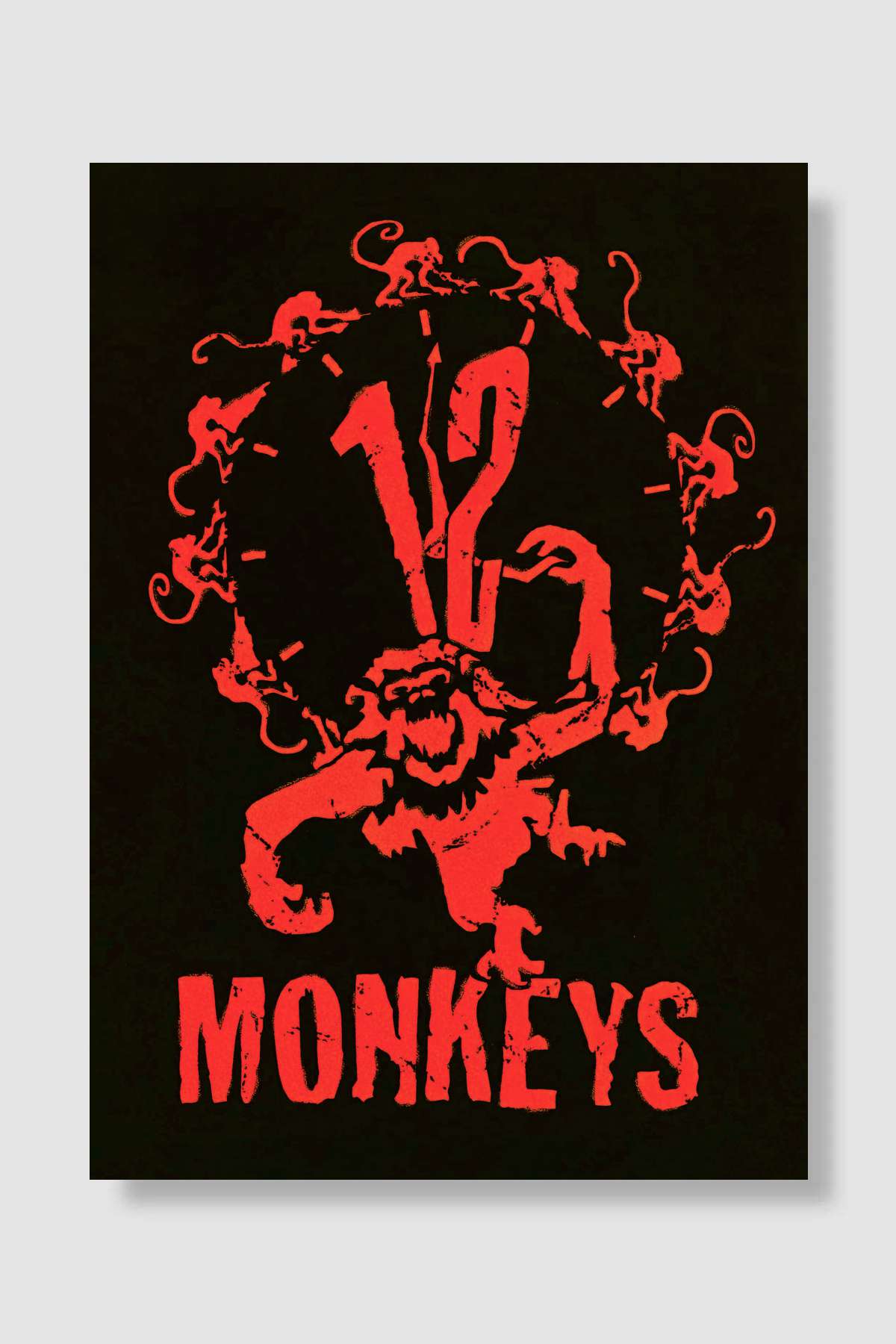 12 Maymun - Twelve Monkeys Film Poster Çerçevesiz Yüksek Kalite Film Afiş Duvar Poster