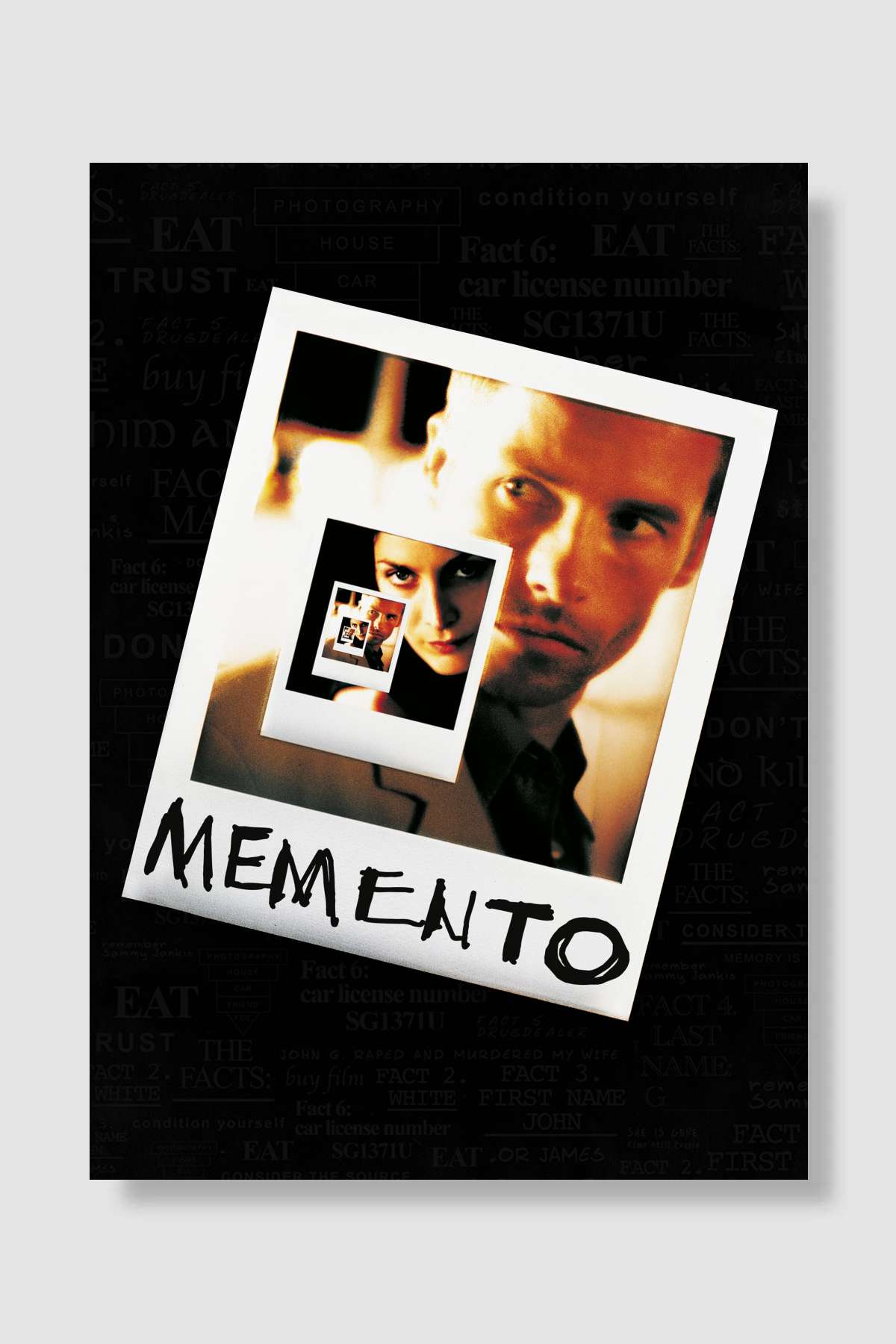 Akıl Defteri - Memento Film Poster Çerçevesiz Yüksek Kalite Film Afiş Duvar Poster