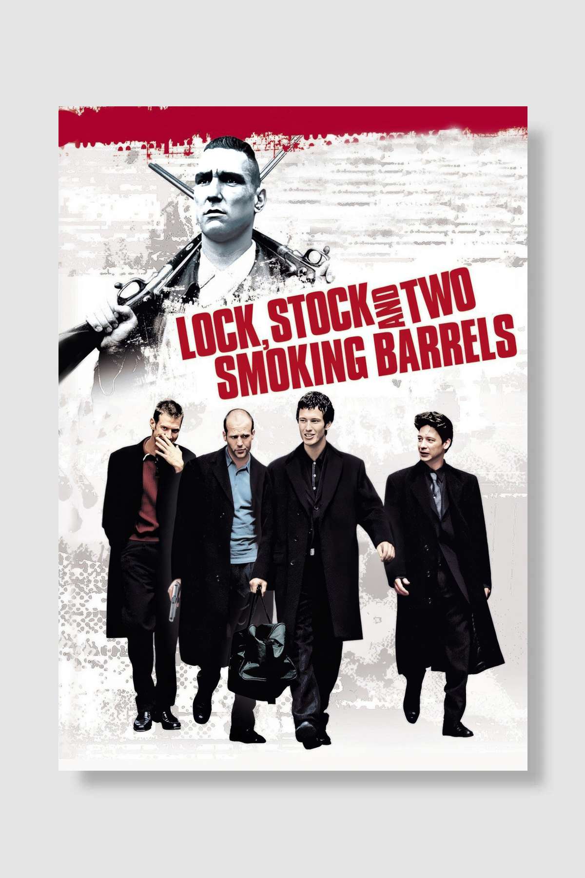 Ateşten Kalbe, Akıldan Dumana - Lock, Stock and Two Smoking Barrels Film Poster Çerçevesiz Yüksek Kalite Film Afiş Duvar Poster