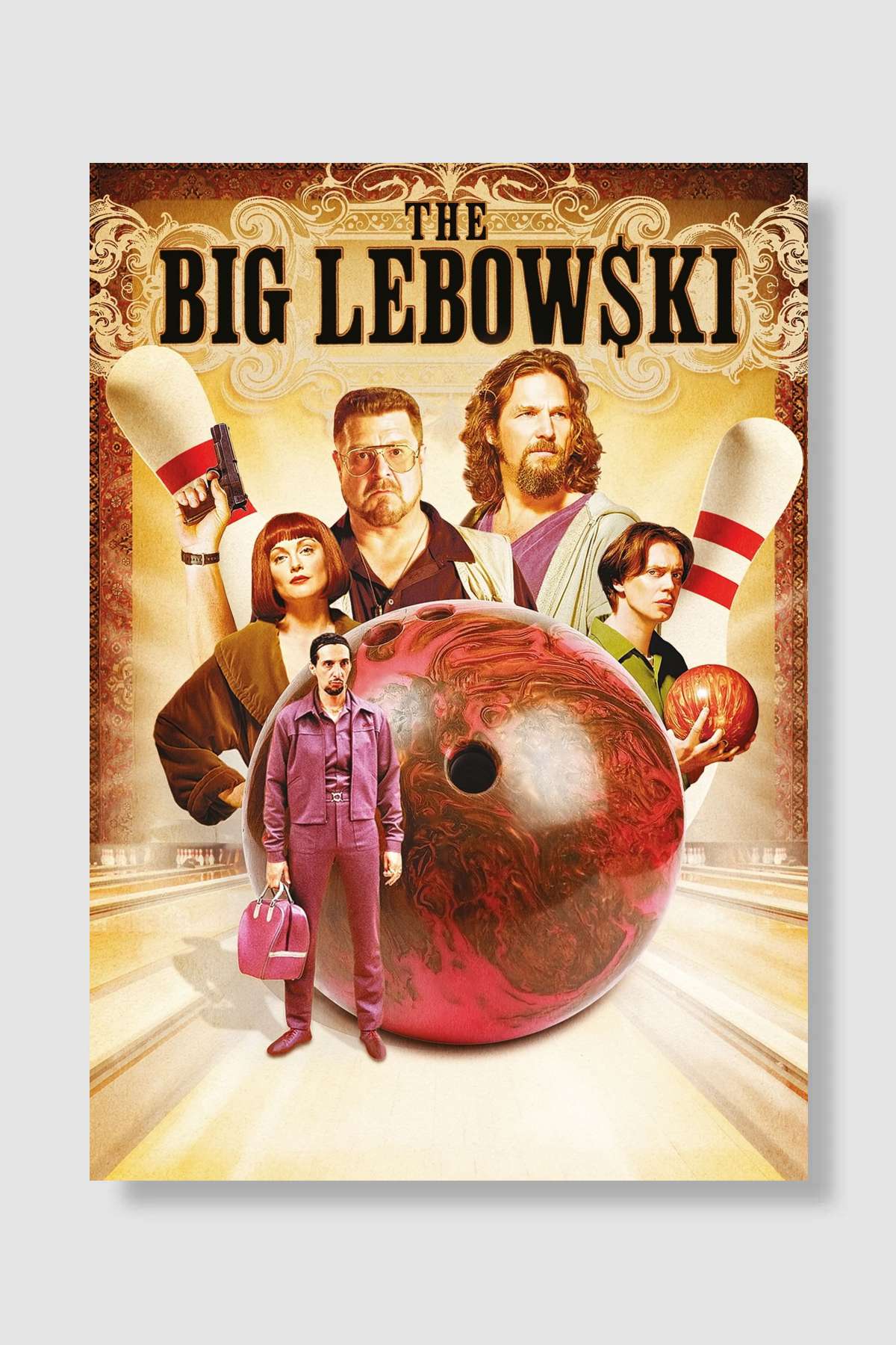 Büyük Lebowski - The Big Lebowski Film Poster Çerçevesiz Yüksek Kalite Film Afiş Duvar Poster