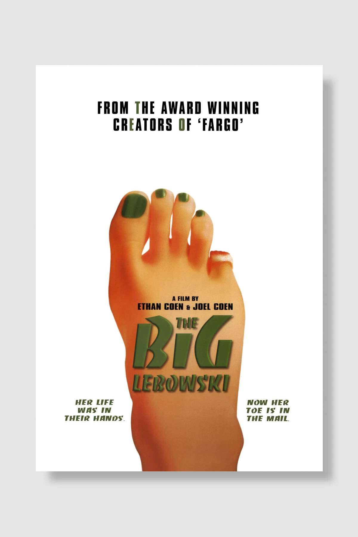 Büyük Lebowski - The Big Lebowski Film Poster Çerçevesiz Yüksek Kalite Film Afiş Duvar Poster