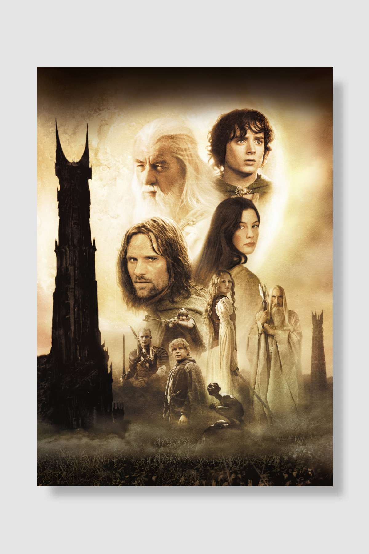 Yüzüklerin Efendisi: İki Kule - The Lord of the Rings: The Two Towers Film Poster Çerçevesiz Yüksek Kalite Film Afiş Duvar Poster