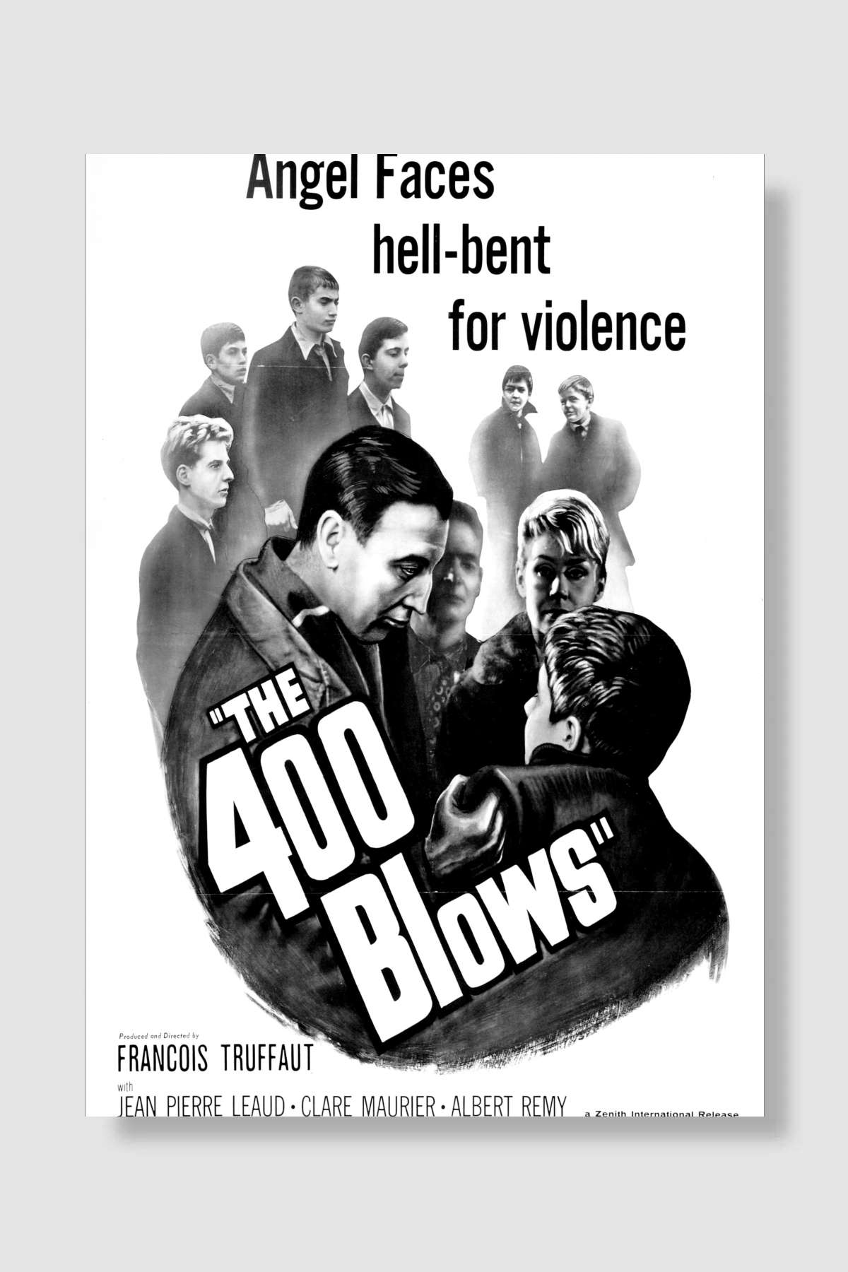 400 Darbe - Les Quatre Cents Coups Film Poster Çerçevesiz Yüksek Kalite Film Afiş Duvar Poster