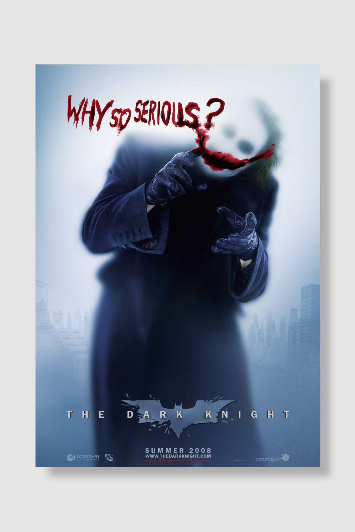 Kara Şövalye - The Dark Knight Film Poster Çerçevesiz Yüksek Kalite Film Afiş Duvar Poster - En İyi Fiyatlarla