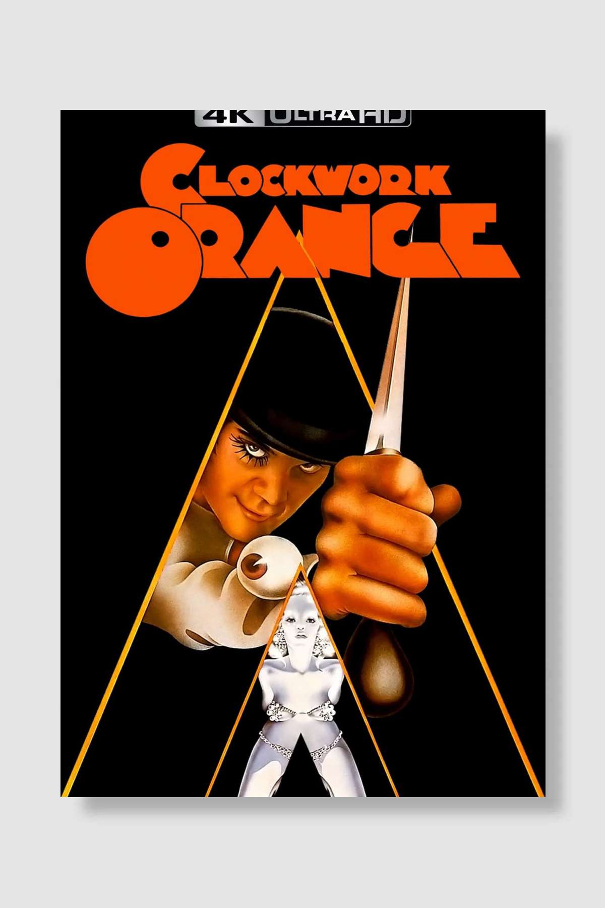 Otomatik Portakal - A Clockwork Orange Film Poster Çerçevesiz Yüksek Kalite Film Afiş Duvar Poster