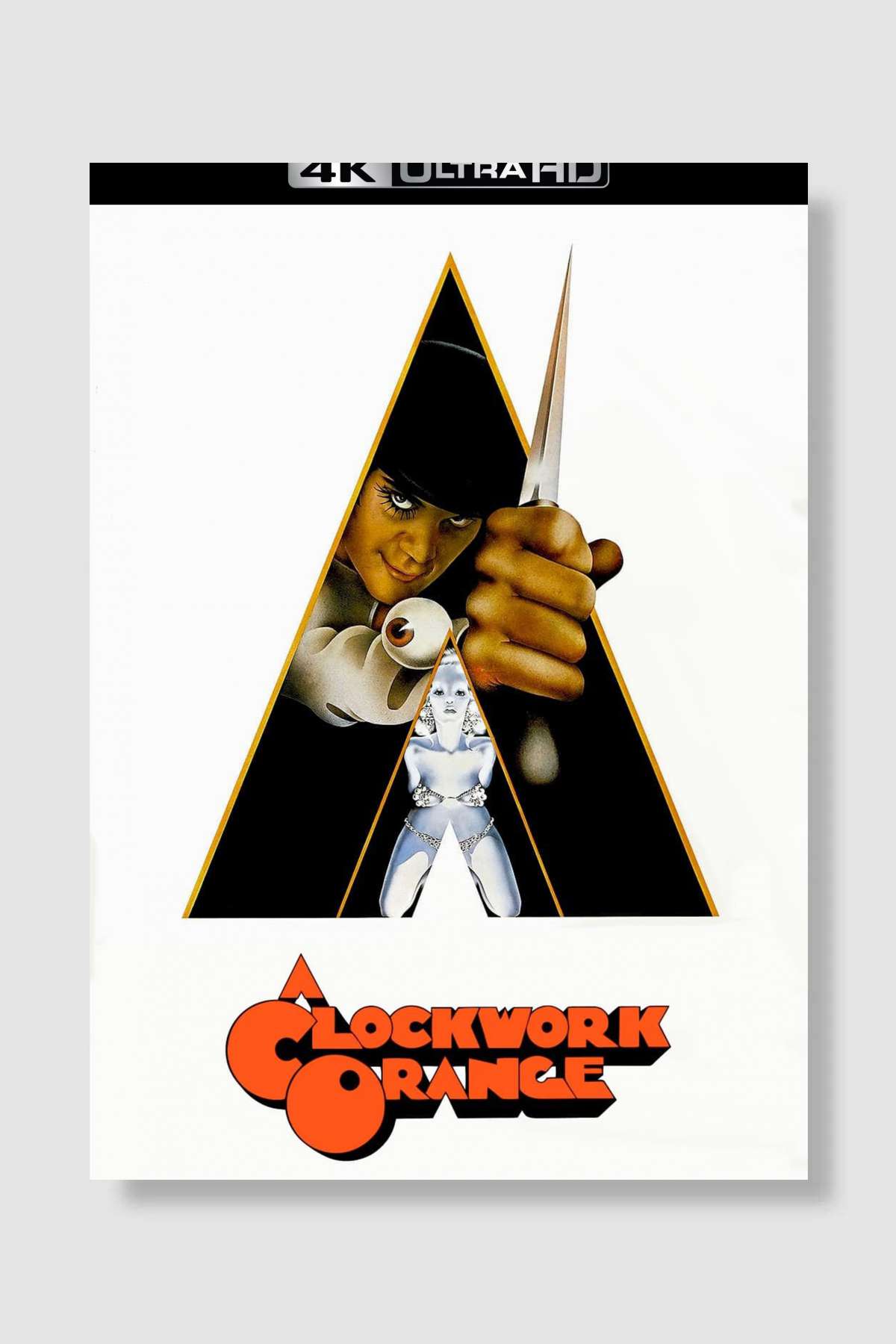 Otomatik Portakal - A Clockwork Orange Film Poster Çerçevesiz Yüksek Kalite Film Afiş Duvar Poster