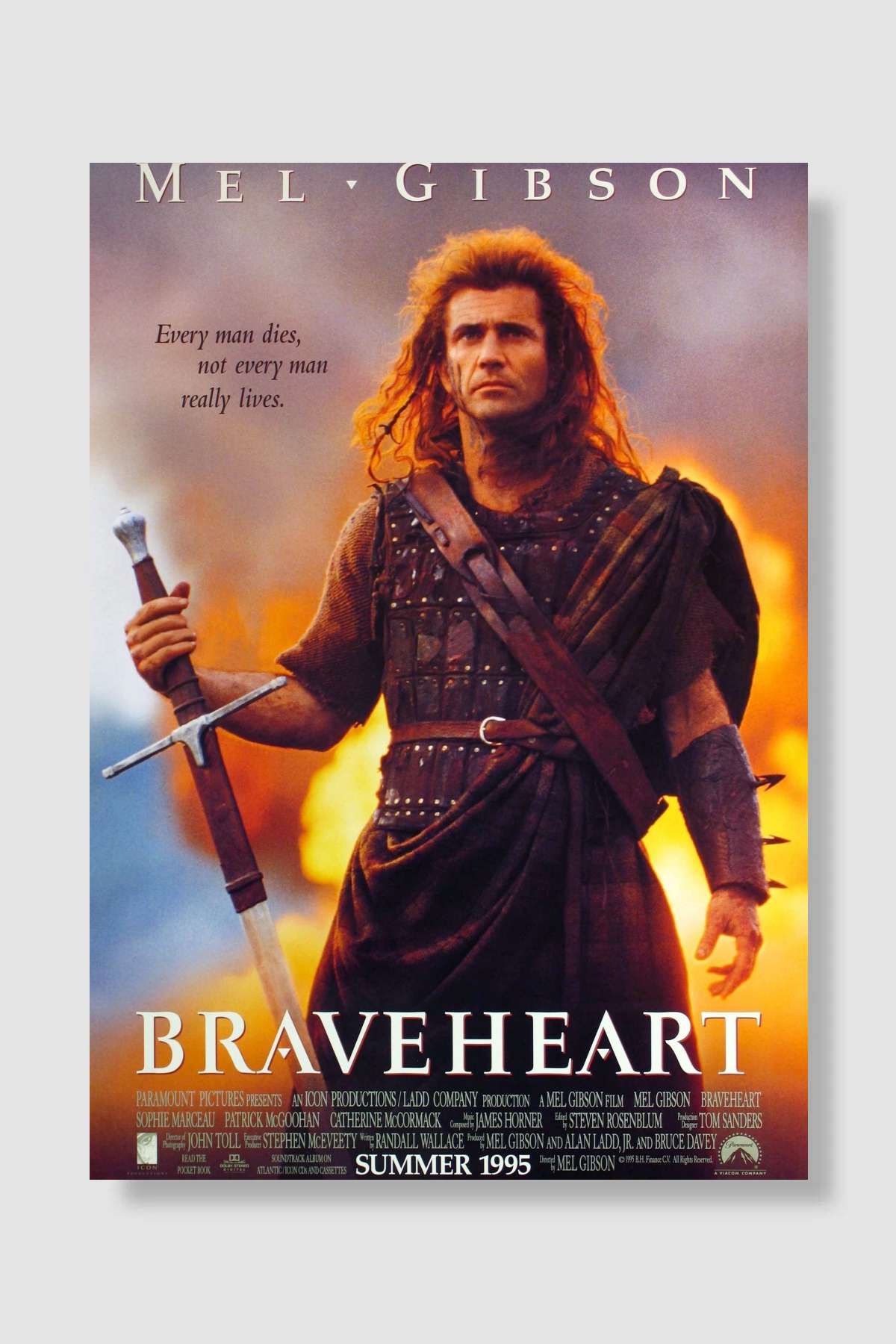 Cesur Yürek - Braveheart Film Poster Çerçevesiz Yüksek Kalite Film Afiş Duvar Poster