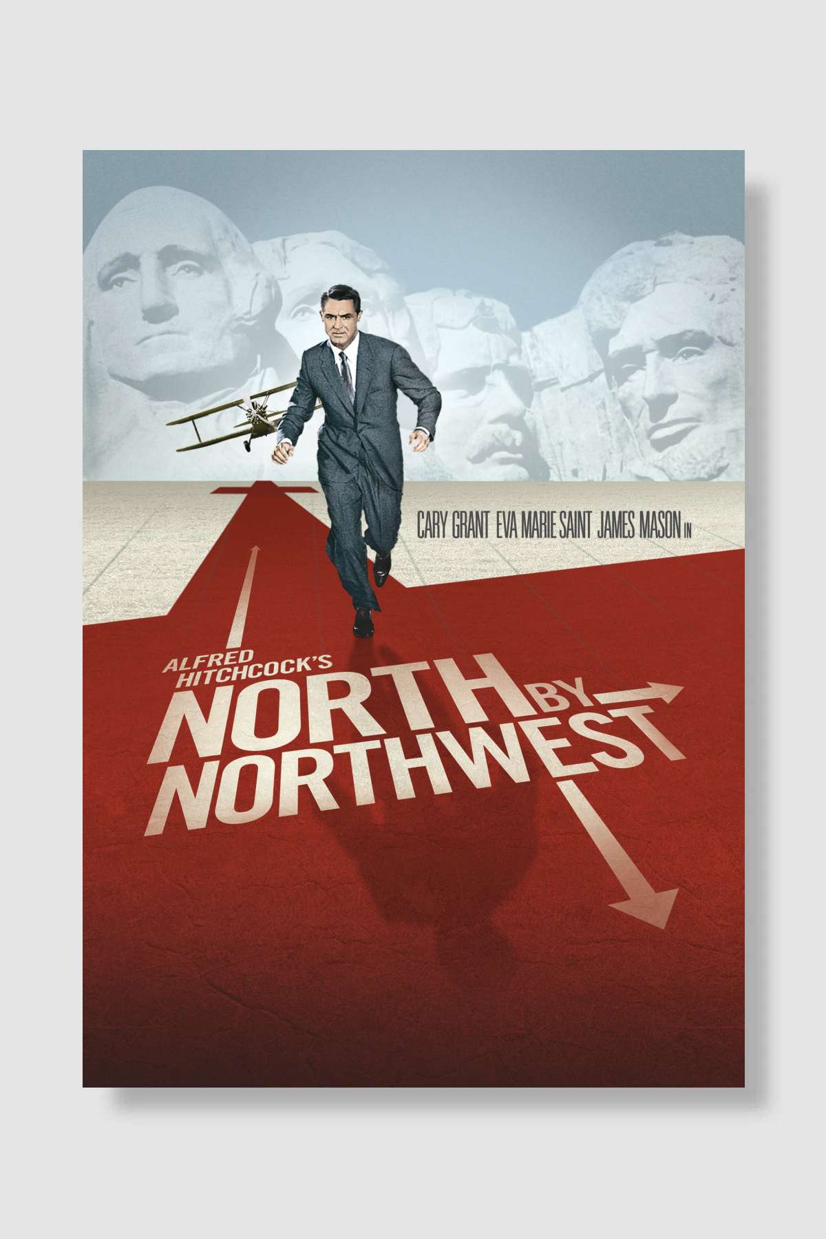 Gizli Teşkilat - North by Northwest Film Poster Çerçevesiz Yüksek Kalite Film Afiş Duvar Poster