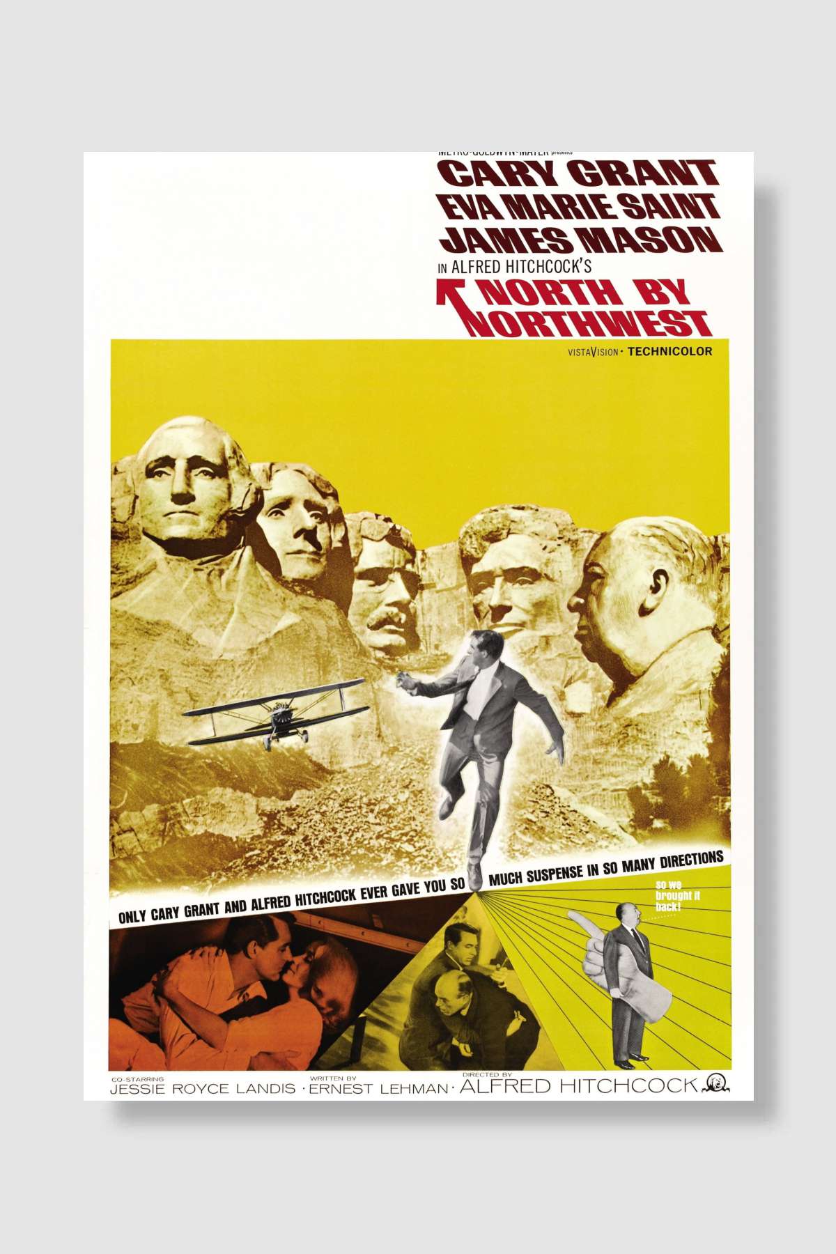 Gizli Teşkilat - North by Northwest Film Poster Çerçevesiz Yüksek Kalite Film Afiş Duvar Poster