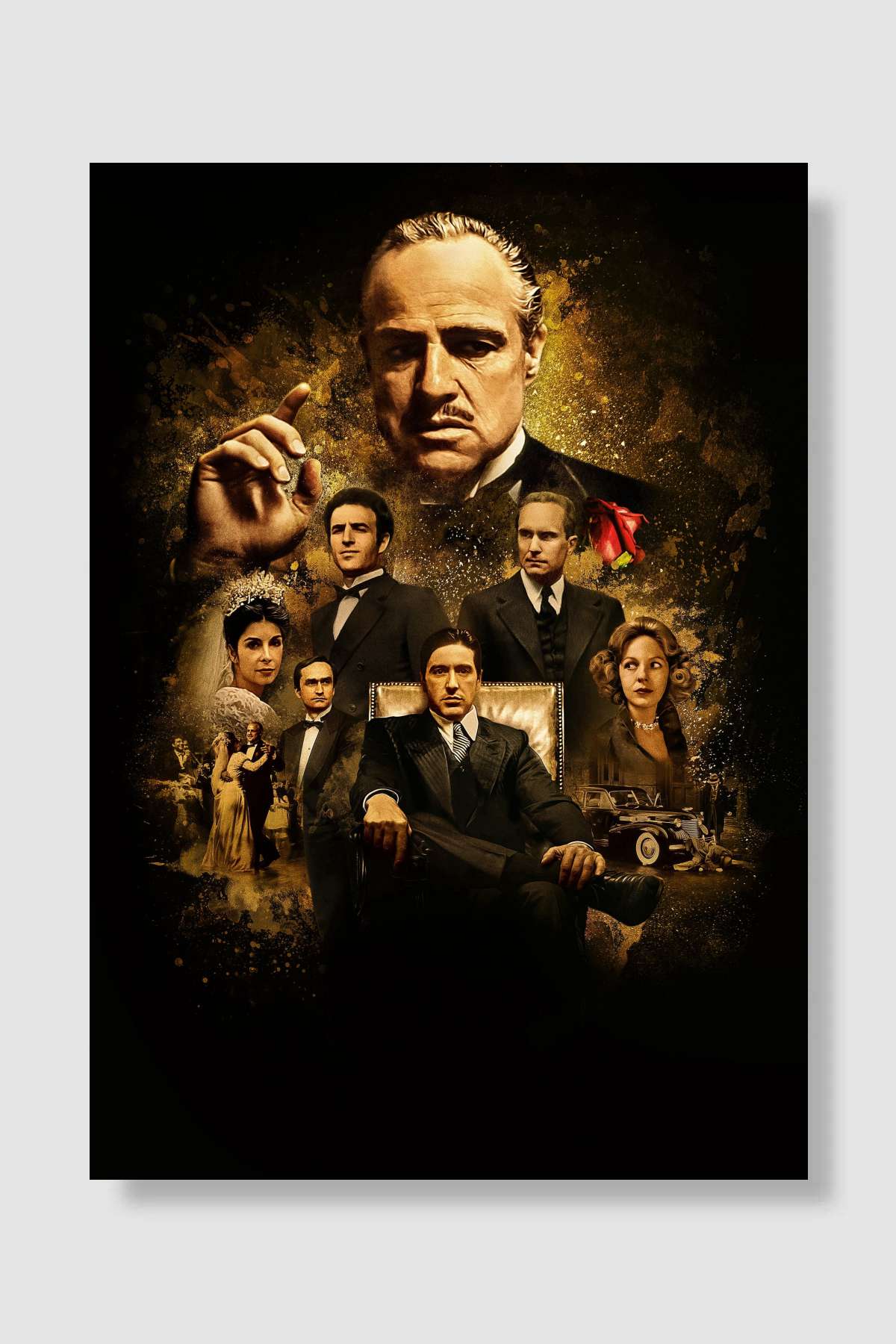 Baba - The Godfather Film Poster Çerçevesiz Yüksek Kalite Film Afiş Duvar Poster