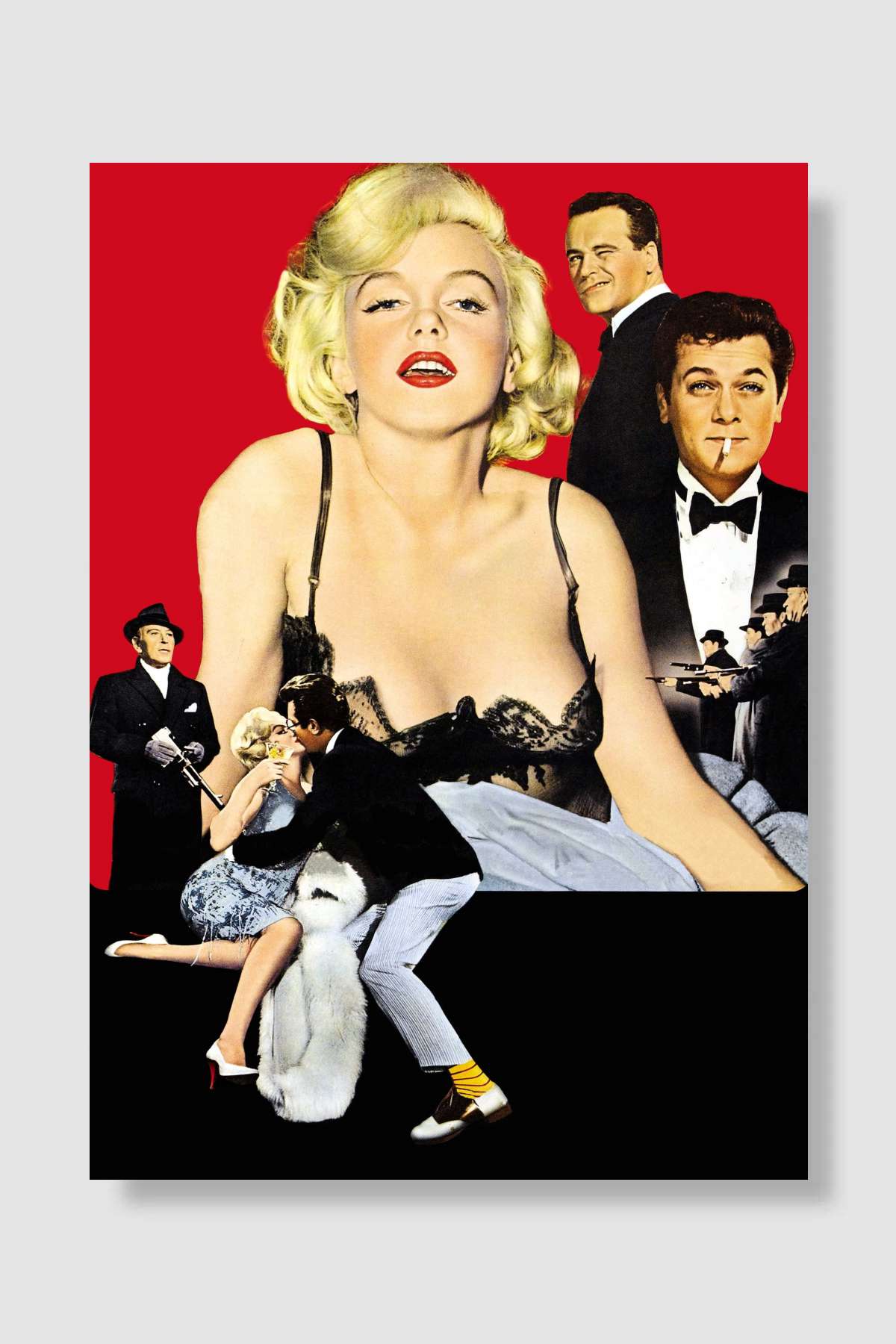 Bazıları Sıcak Sever - Some Like It Hot Film Poster Çerçevesiz Yüksek Kalite Film Afiş Duvar Poster