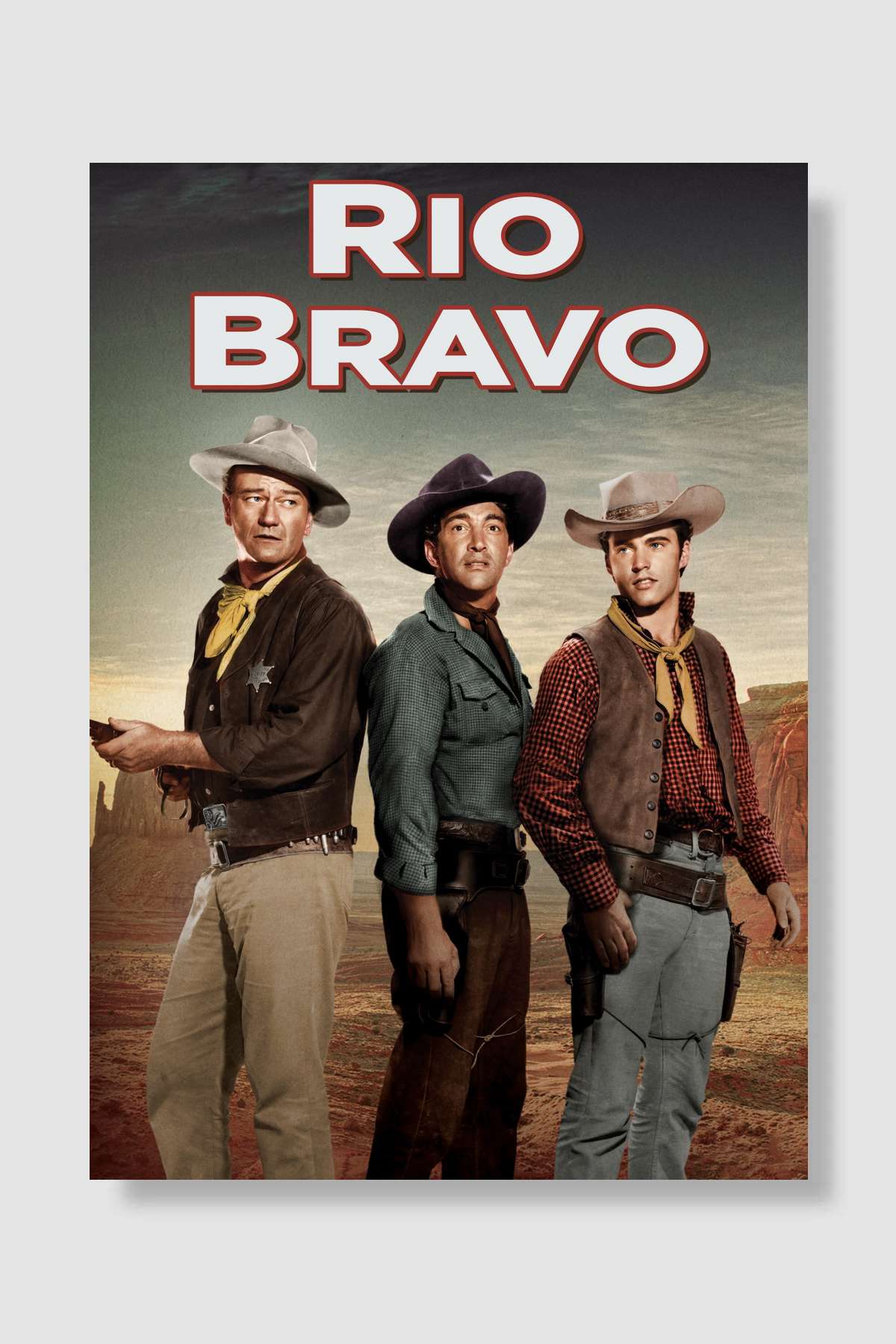 Kahramanlar Şehri - Rio Bravo Film Poster Çerçevesiz Yüksek Kalite Film Afiş Duvar Poster