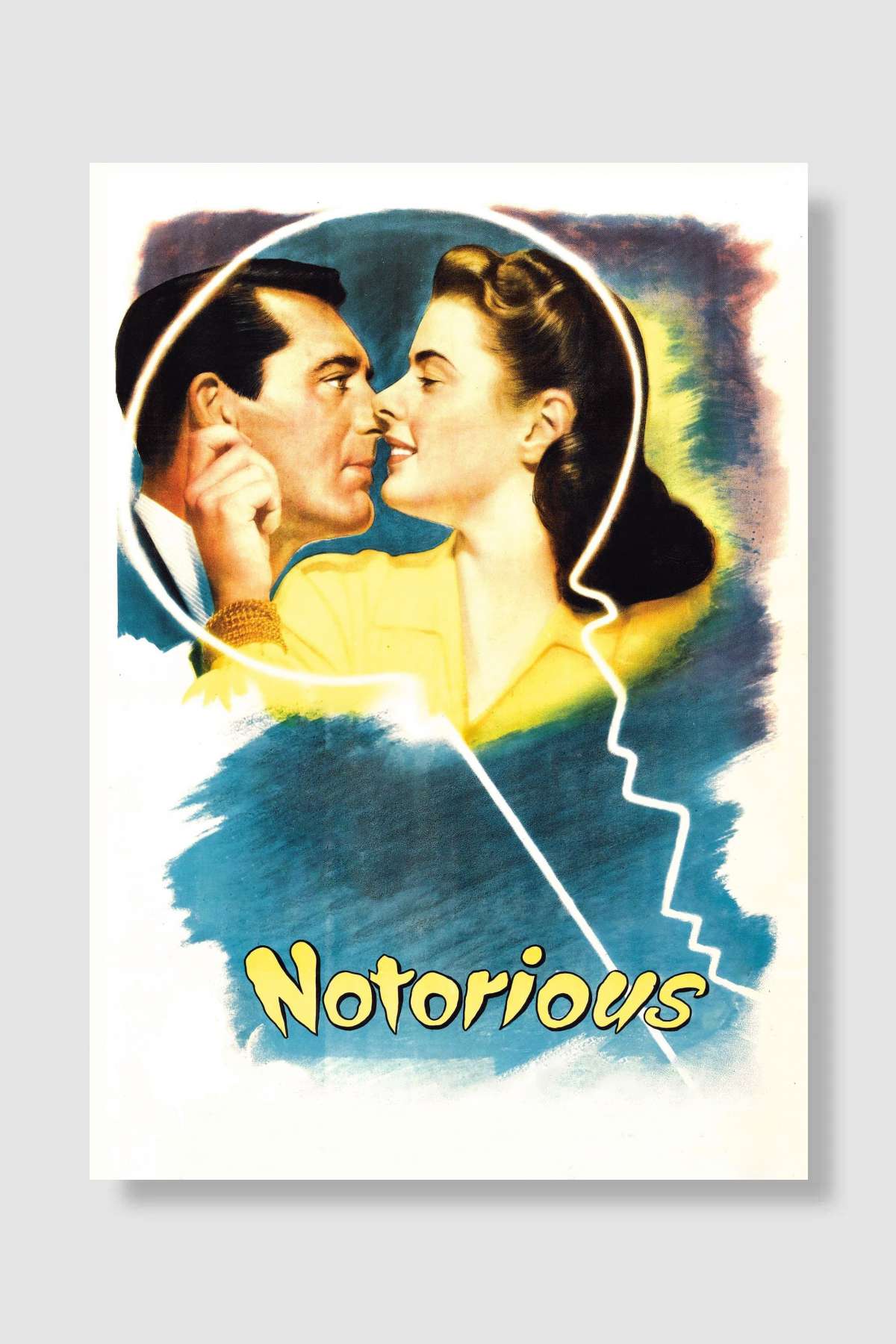 Aşktan da Üstün - Notorious Film Poster Çerçevesiz Yüksek Kalite Film Afiş Duvar Poster