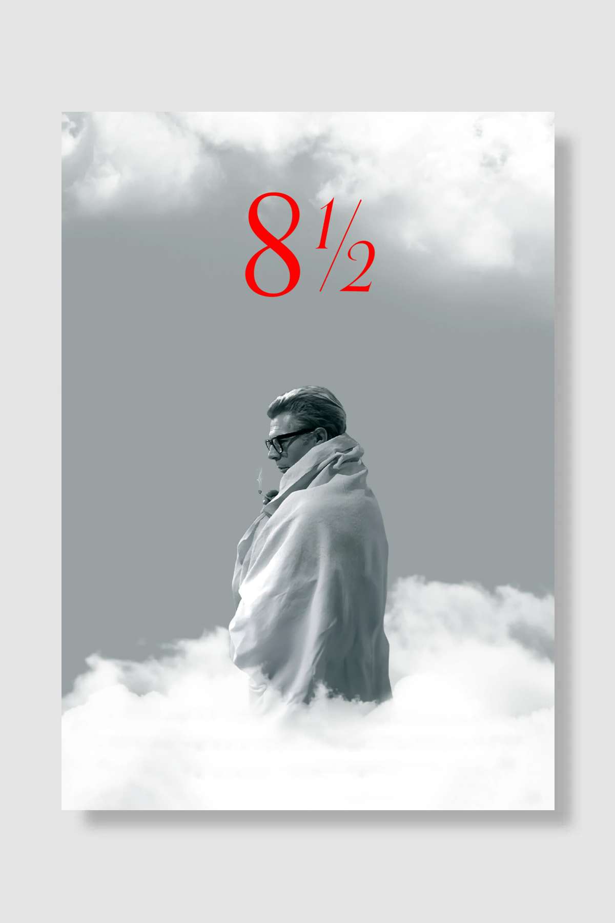 Sekiz Buçuk - 8½ Film Poster Çerçevesiz Yüksek Kalite Film Afiş Duvar Poster