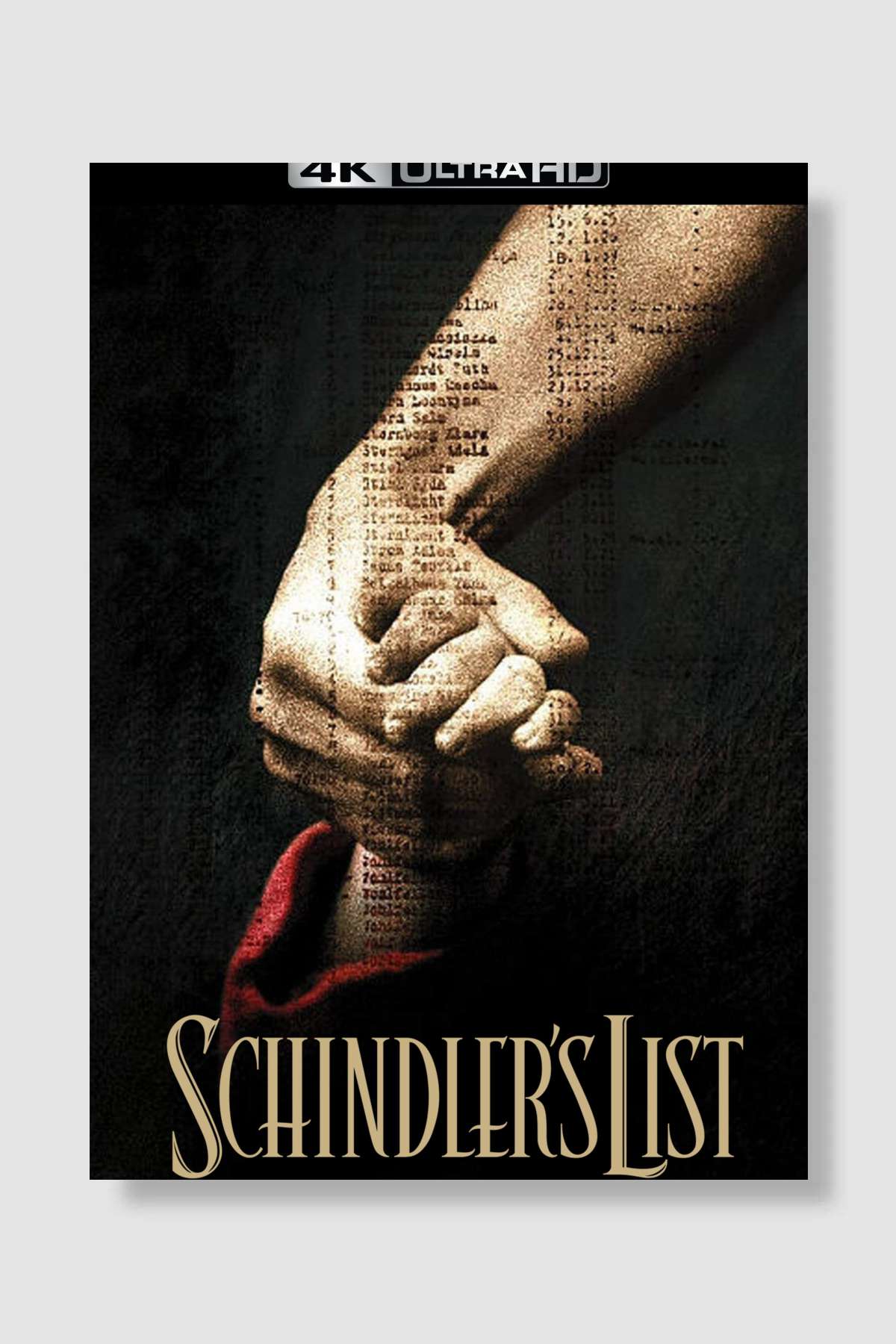 Schindler'in Listesi - Schindler's List Film Poster Çerçevesiz Yüksek Kalite Film Afiş Duvar Poster