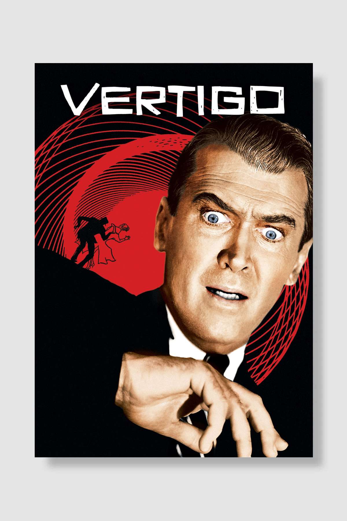 Ölüm Korkusu - Vertigo Film Poster Çerçevesiz Yüksek Kalite Film Afiş Duvar Poster