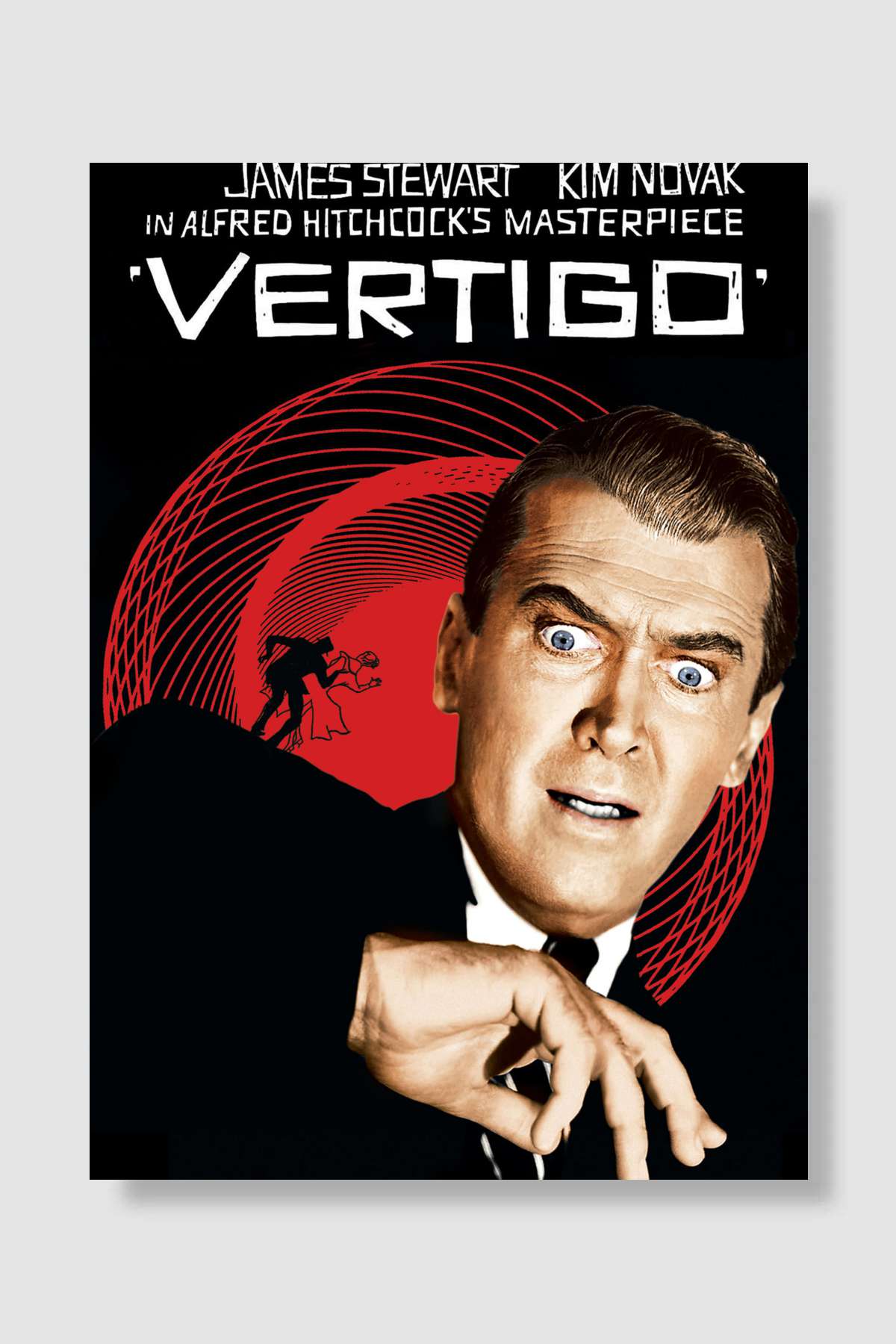 Ölüm Korkusu - Vertigo Film Poster Çerçevesiz Yüksek Kalite Film Afiş Duvar Poster