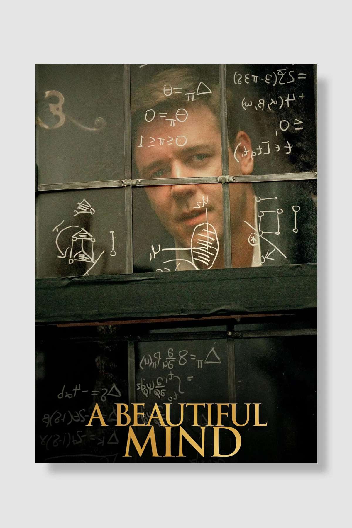 Akıl Oyunları - A Beautiful Mind Film Poster Çerçevesiz Yüksek Kalite Film Afiş Duvar Poster - En İyi Fiyatlarla