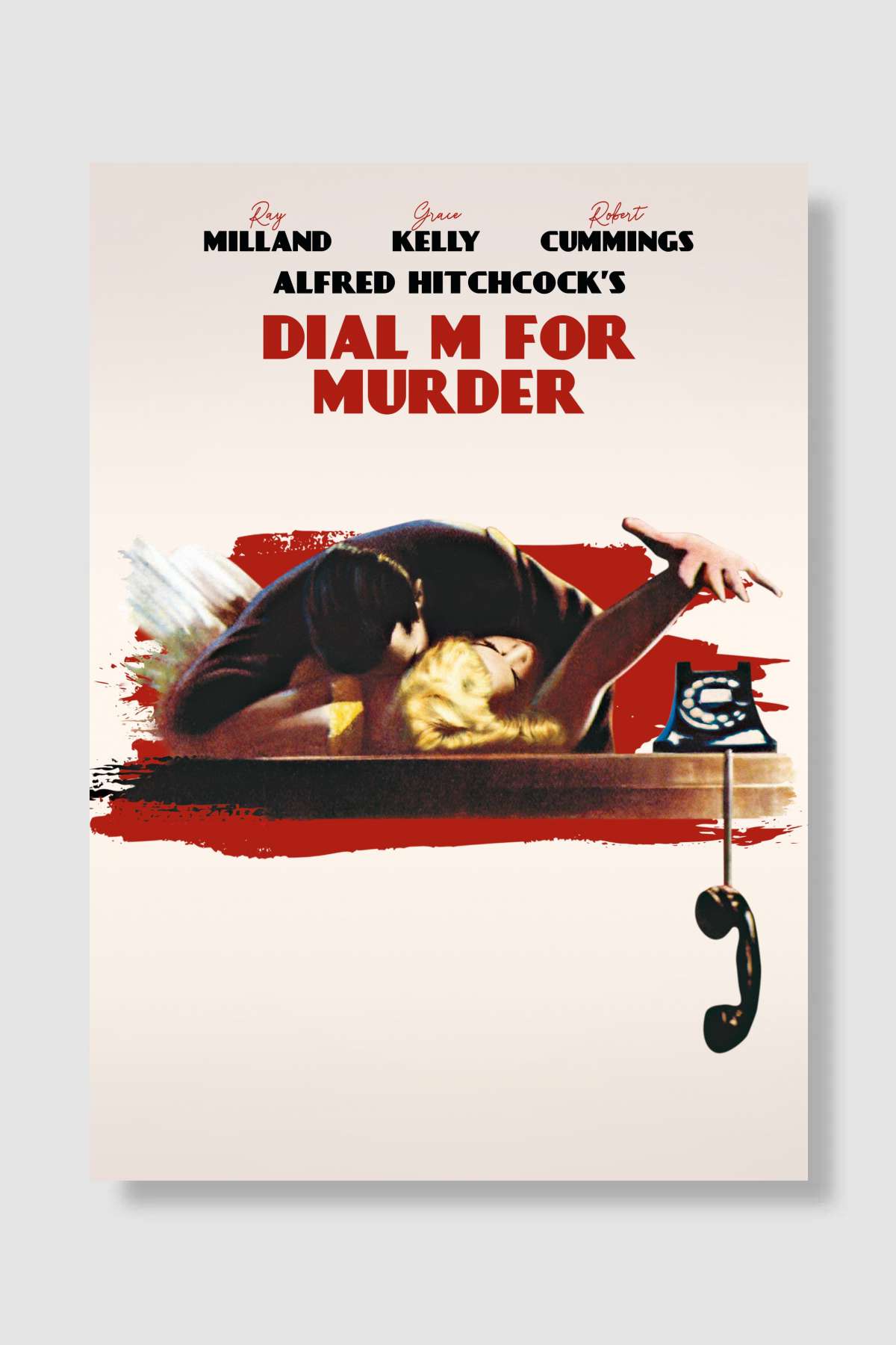 Cinayet Var - Dial M for Murder Film Poster Çerçevesiz Yüksek Kalite Film Afiş Duvar Poster
