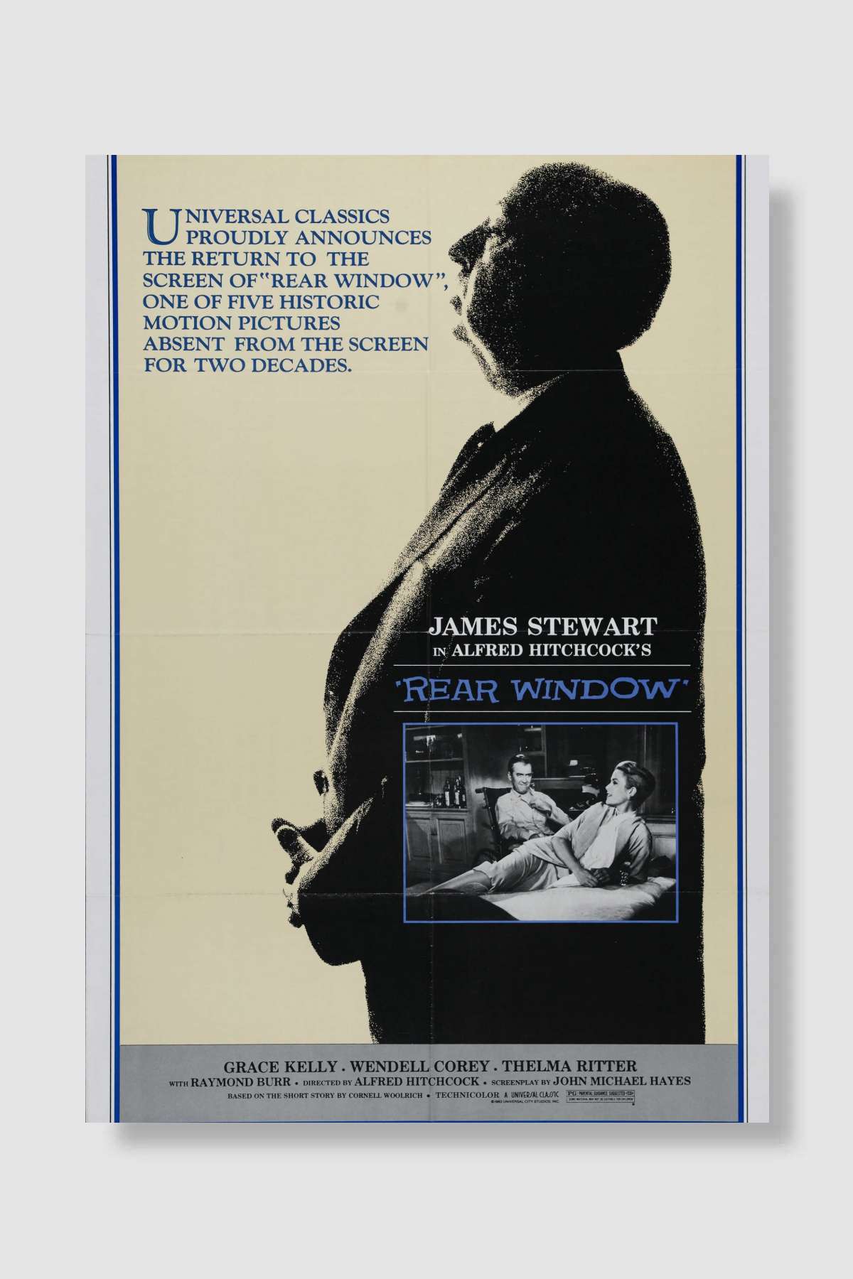 Arka Pencere - Rear Window Film Poster Çerçevesiz Yüksek Kalite Film Afiş Duvar Poster