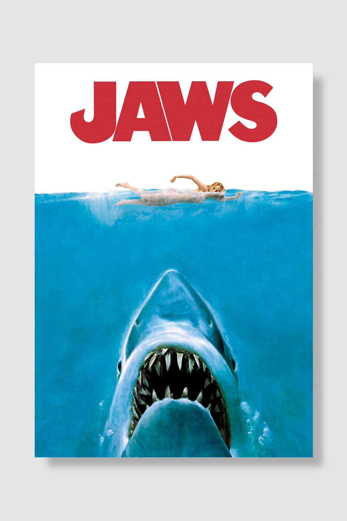 Jaws Film Poster Çerçevesiz Yüksek Kalite Film Afiş Duvar Poster