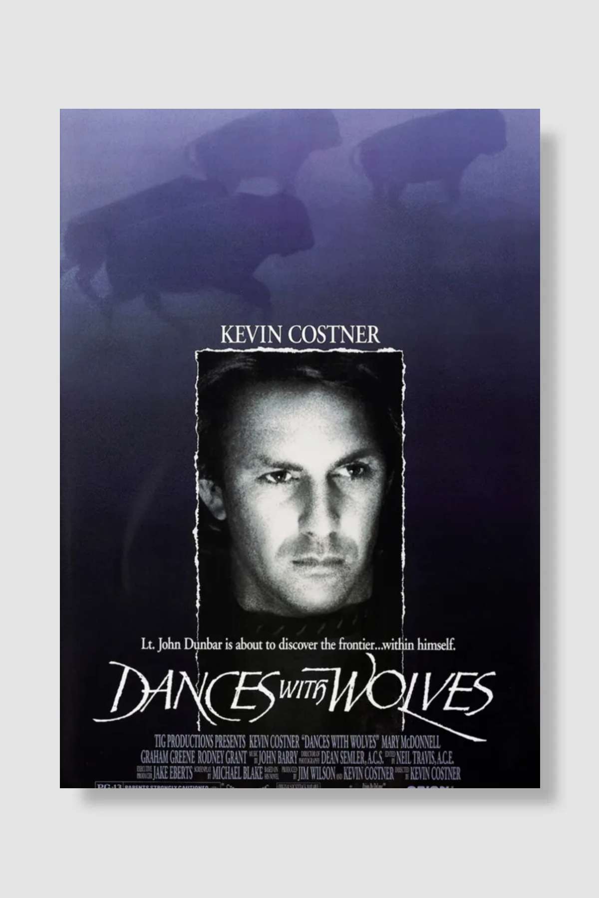 Kurtlarla Dans - Dances with Wolves Film Poster Çerçevesiz Yüksek Kalite Film Afiş Duvar Poster