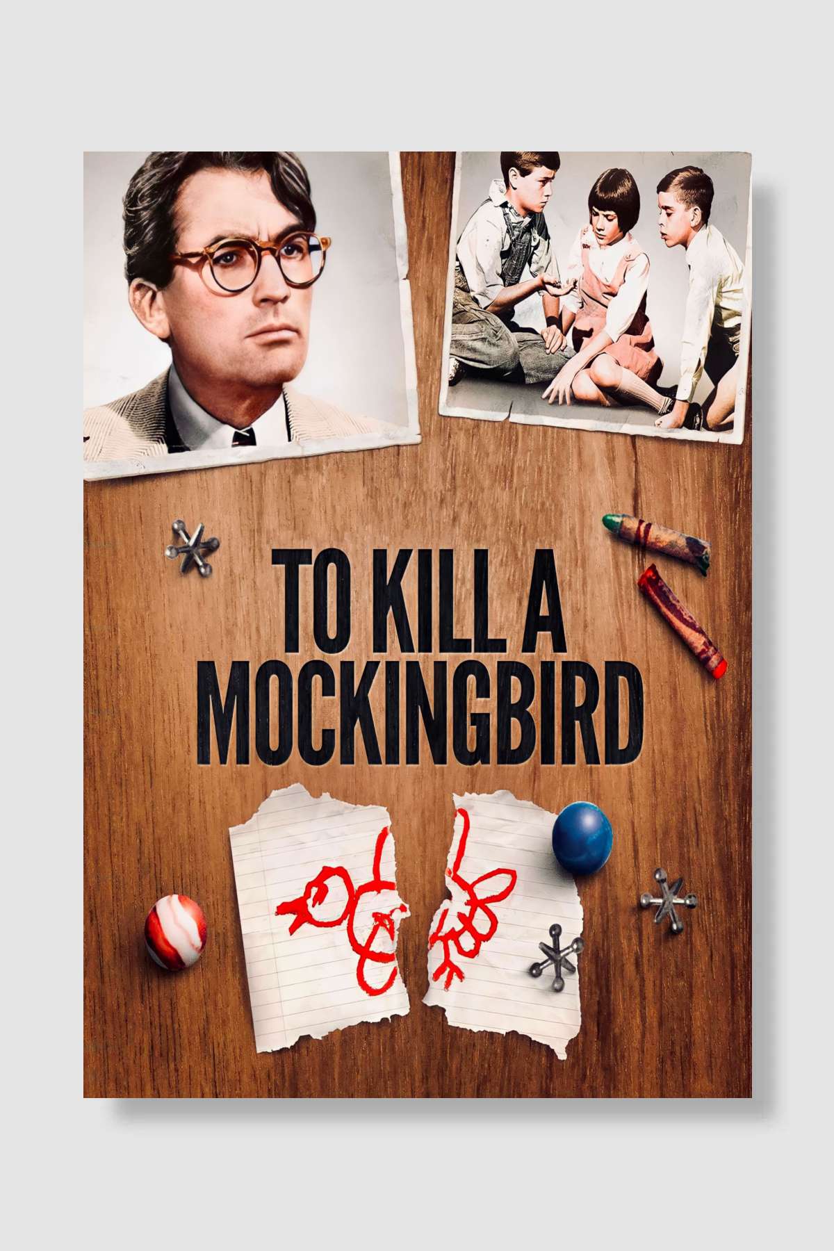 Bülbülü Öldürmek - To Kill a Mockingbird Film Poster Çerçevesiz Yüksek Kalite Film Afiş Duvar Poster - En İyi Fiyatlarla