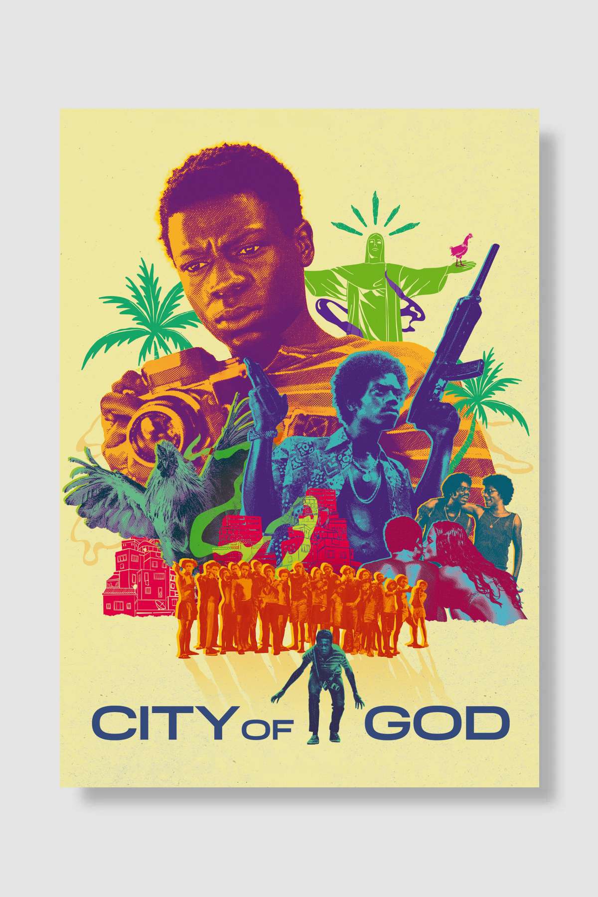 Tanrı Kent - Cidade de Deus Film Poster Çerçevesiz Yüksek Kalite Film Afiş Duvar Poster