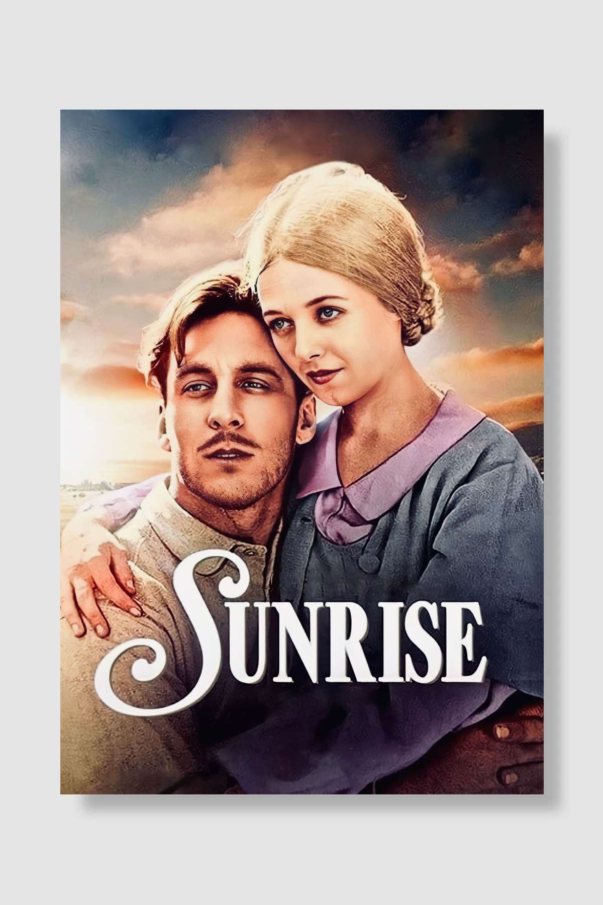 Şafak - Sunrise: A Song of Two Humans Film Poster Çerçevesiz Yüksek Kalite Film Afiş Duvar Poster - En İyi Fiyatlarla