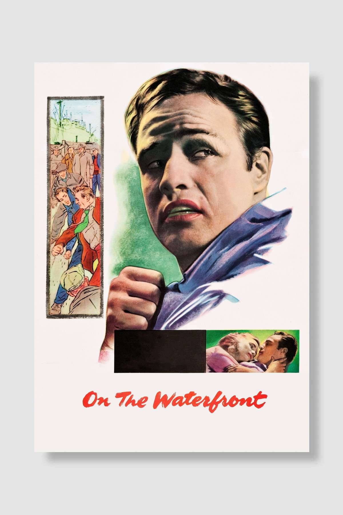 Rıhtımlar Üzerinde - On the Waterfront Film Poster Çerçevesiz Yüksek Kalite Film Afiş Duvar Poster - En İyi Fiyatlarla