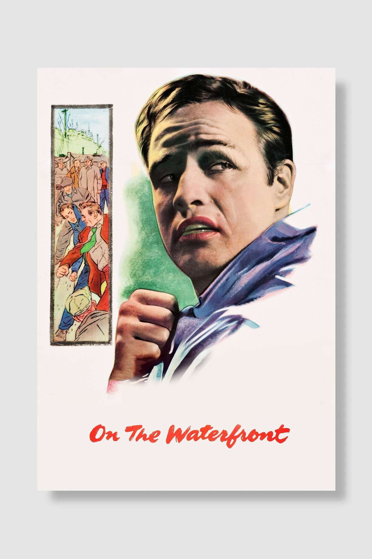 Rıhtımlar Üzerinde - On the Waterfront Film Poster Çerçevesiz Yüksek Kalite Film Afiş Duvar Poster