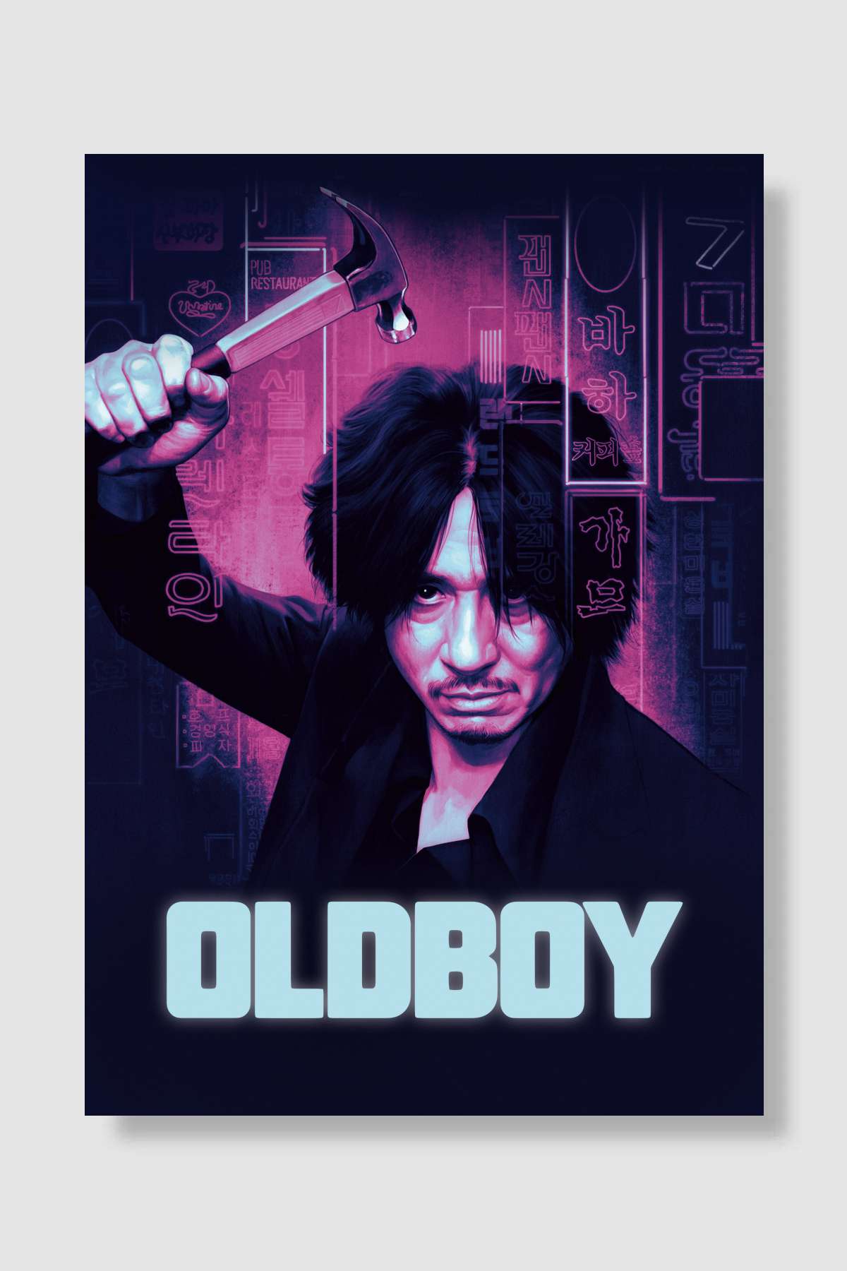 İhtiyar Delikanlı - 올드보이 Film Poster Çerçevesiz Yüksek Kalite Film Afiş Duvar Poster