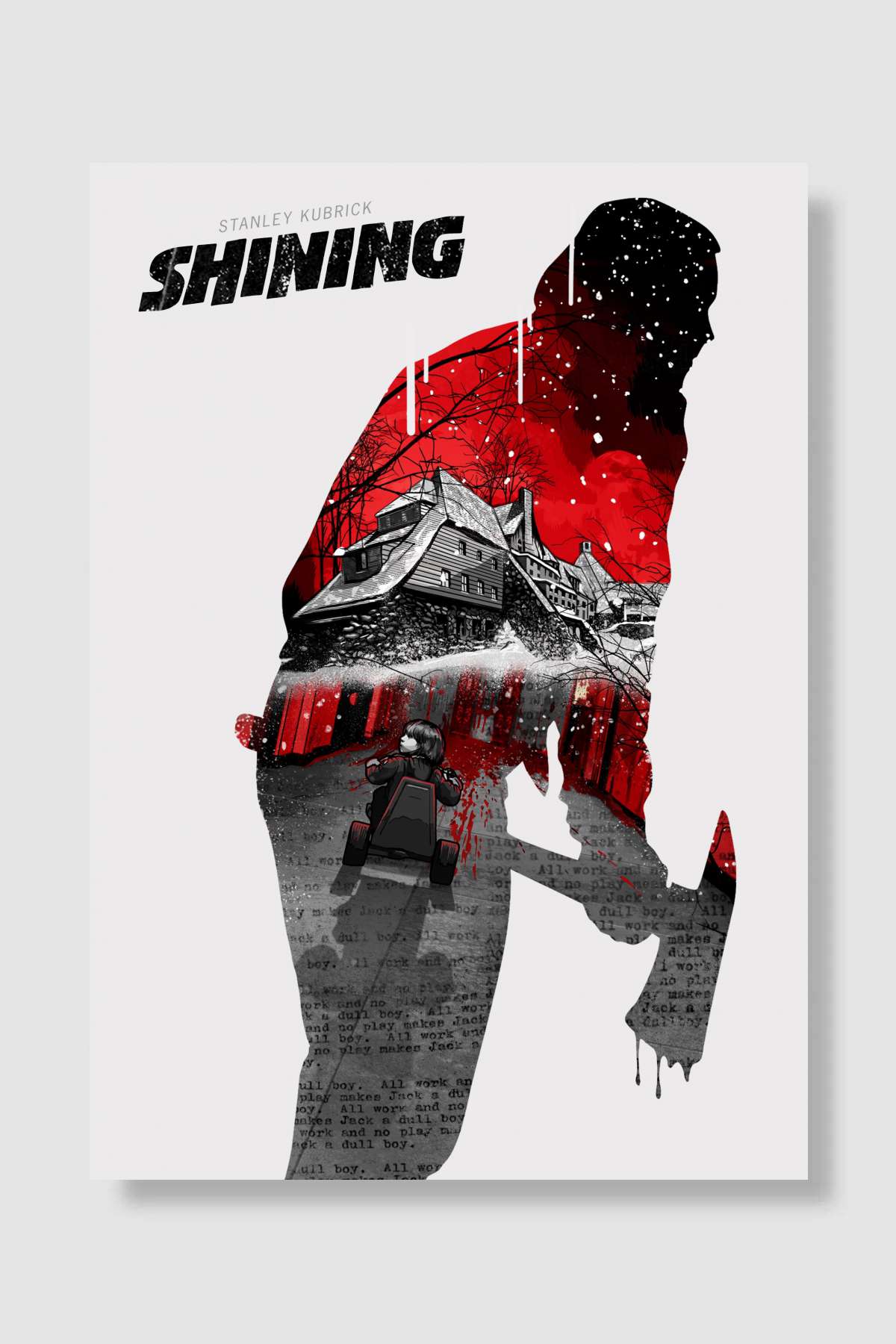 Cinnet - The Shining Film Poster Çerçevesiz Yüksek Kalite Film Afiş Duvar Poster