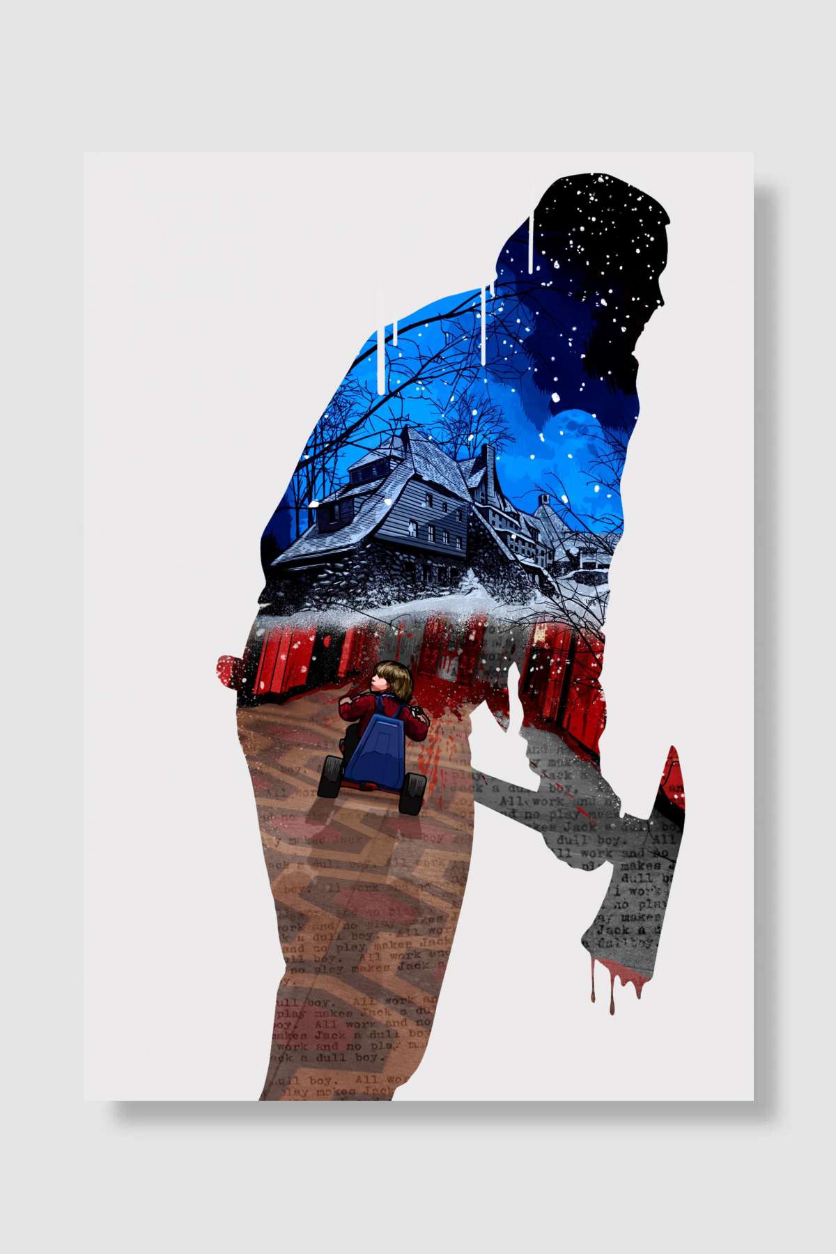 Cinnet - The Shining Film Poster Çerçevesiz Yüksek Kalite Film Afiş Duvar Poster