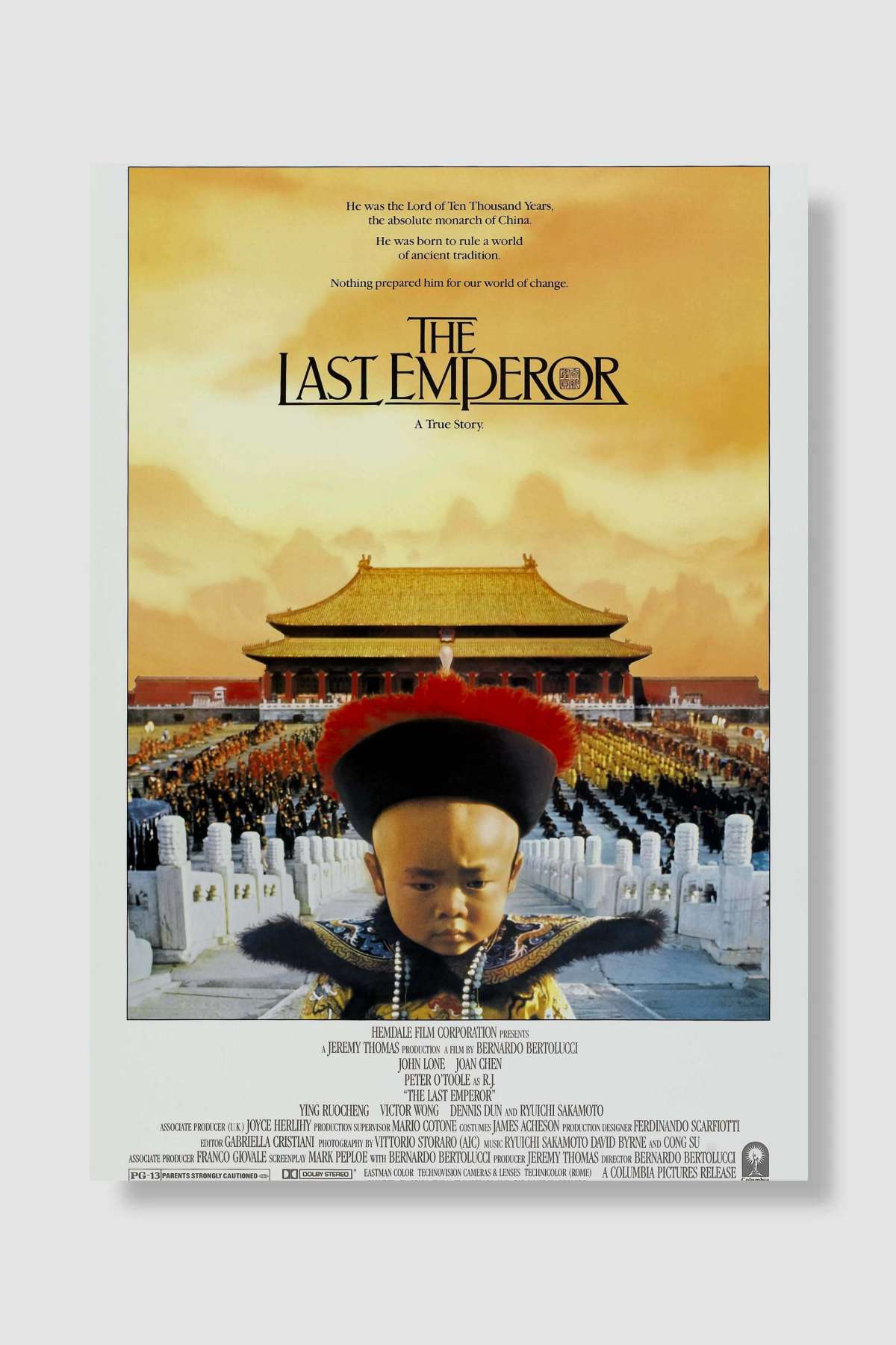 Son İmparator - The Last Emperor Film Poster Çerçevesiz Yüksek Kalite Film Afiş Duvar Poster