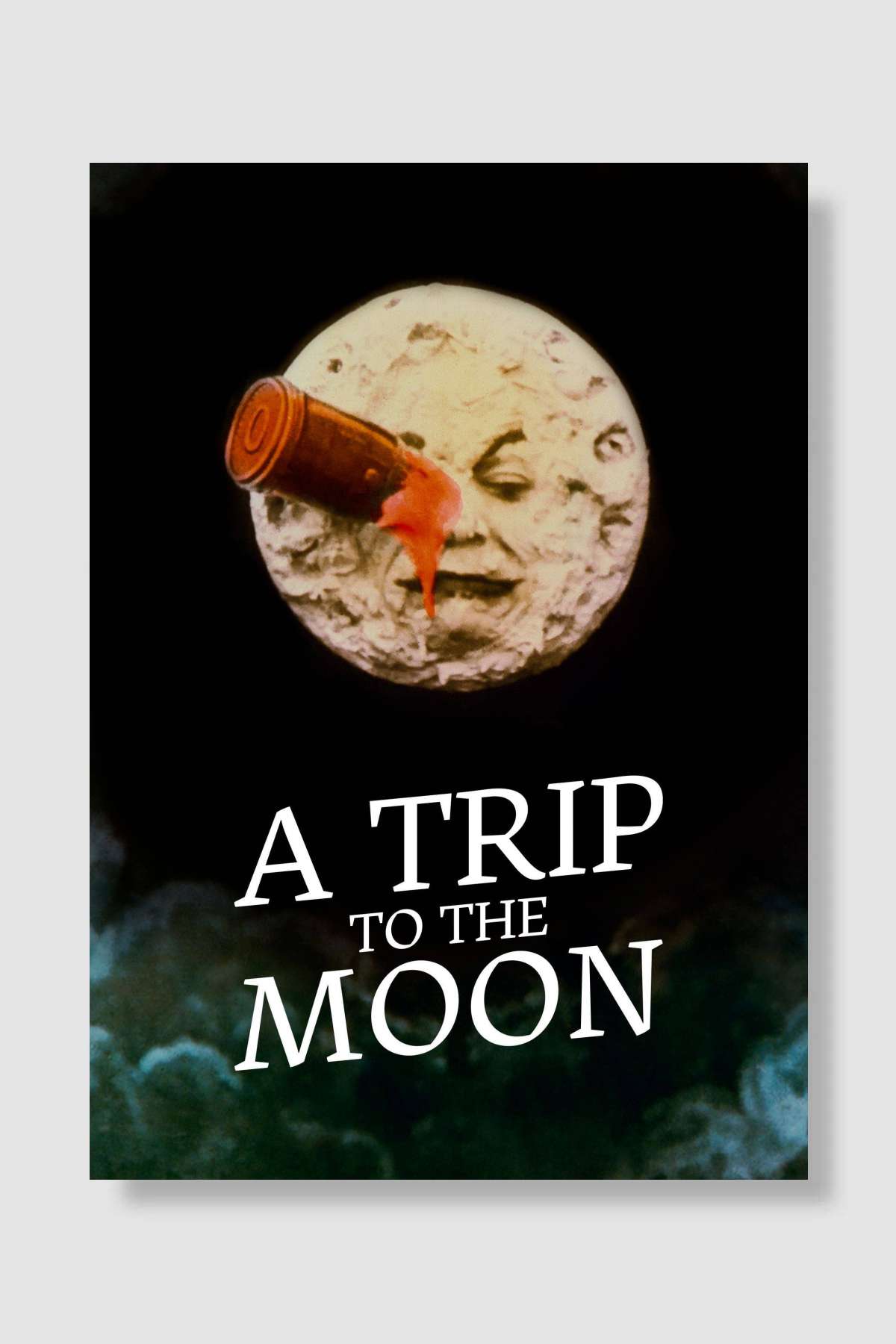 Aya Seyahat - Le Voyage dans la Lune Film Poster Çerçevesiz Yüksek Kalite Film Afiş Duvar Poster