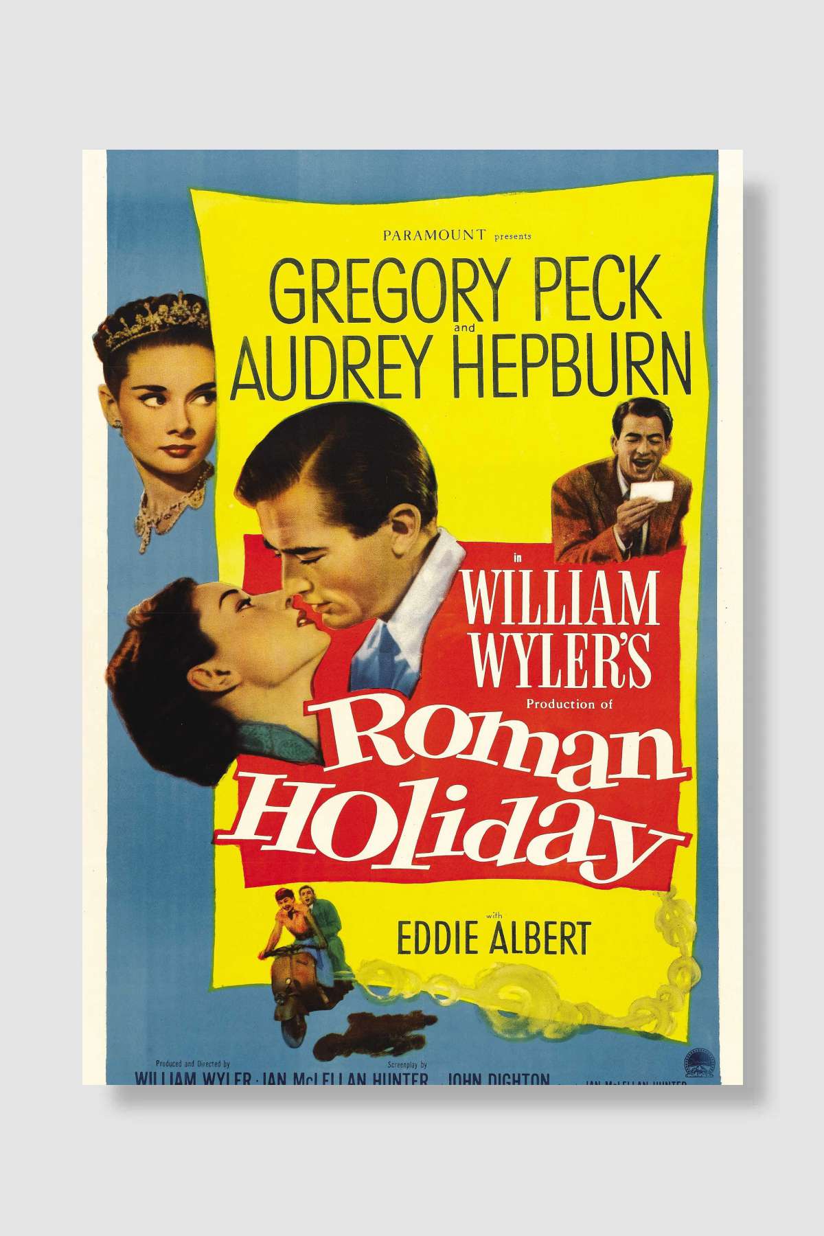 Roma Tatili - Roman Holiday Film Poster Çerçevesiz Yüksek Kalite Film Afiş Duvar Poster - En İyi Fiyatlarla