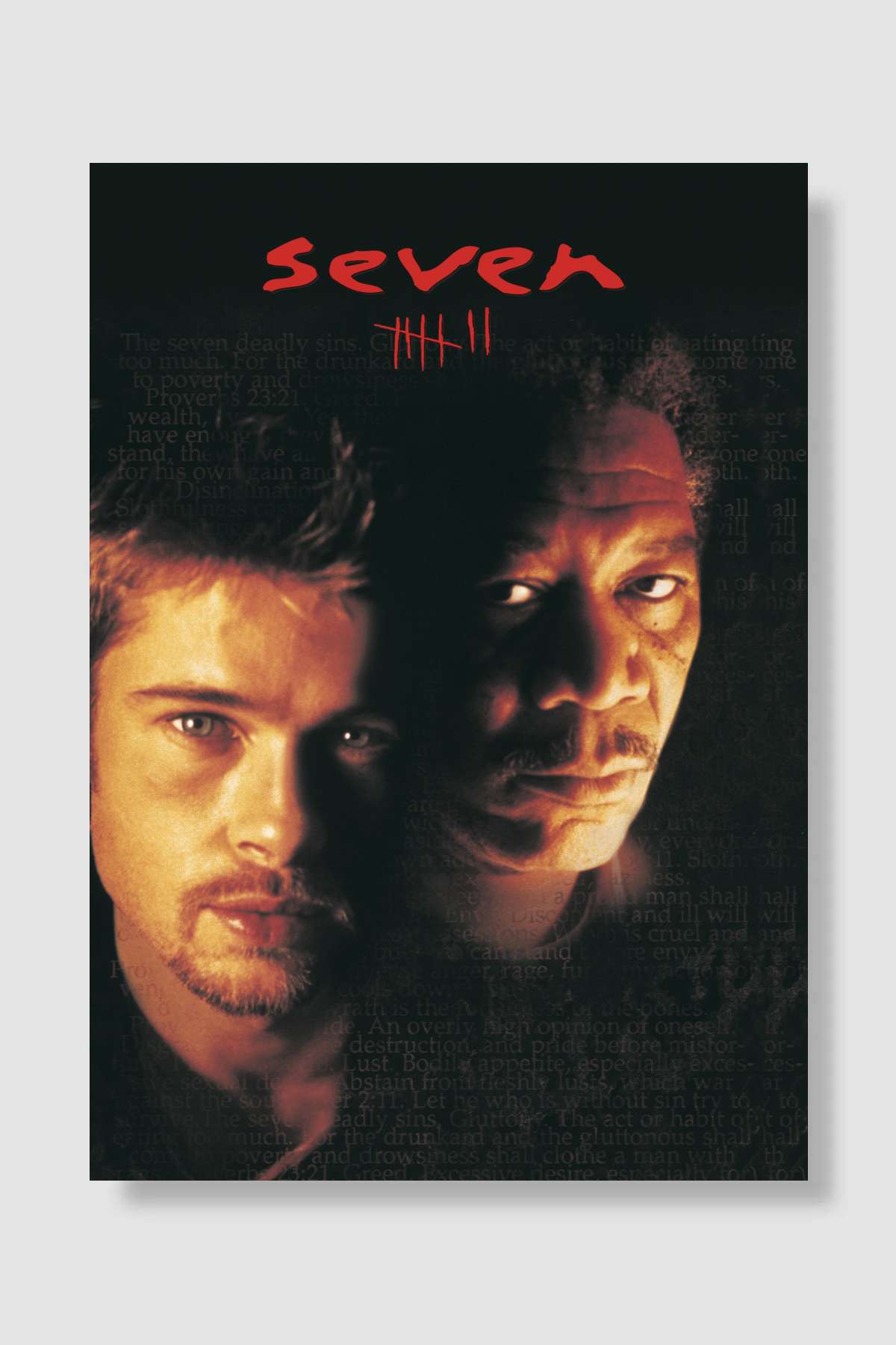 Yedi - Se7en Film Poster Çerçevesiz Yüksek Kalite Film Afiş Duvar Poster - En İyi Fiyatlarla