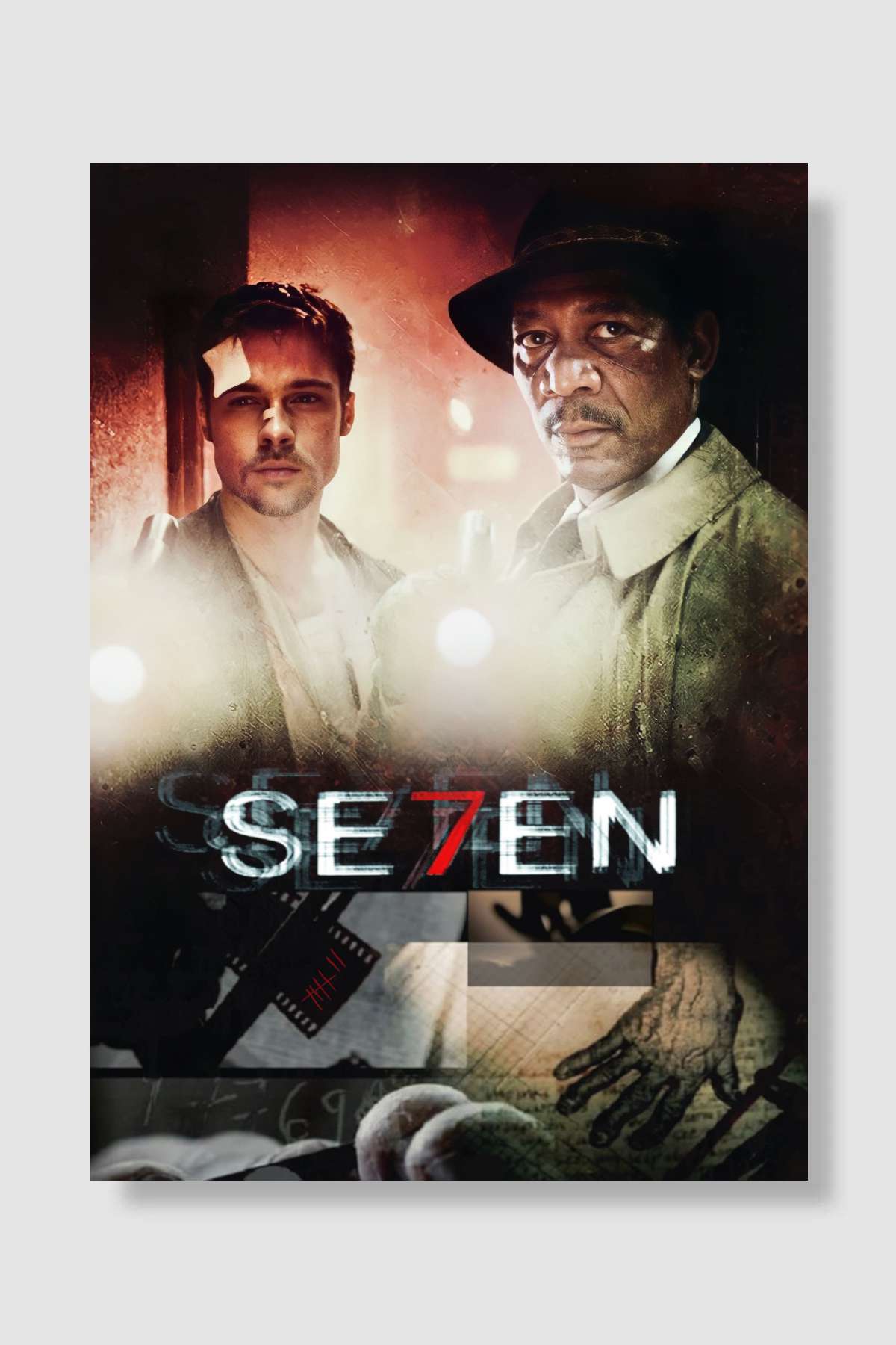 Yedi - Se7en Film Poster Çerçevesiz Yüksek Kalite Film Afiş Duvar Poster