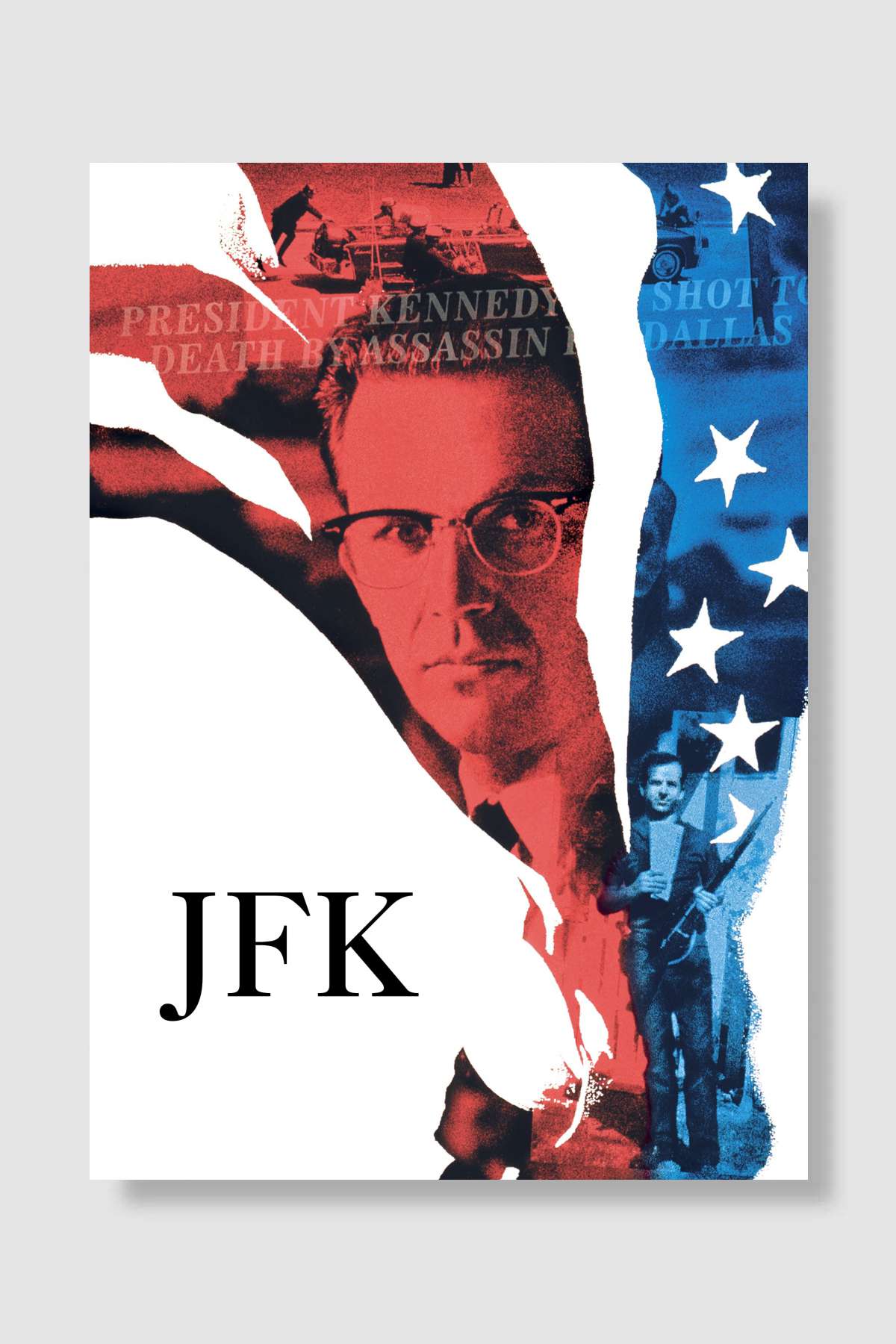 JFK: Kapanmayan Dosya - JFK Film Poster Çerçevesiz Yüksek Kalite Film Afiş Duvar Poster