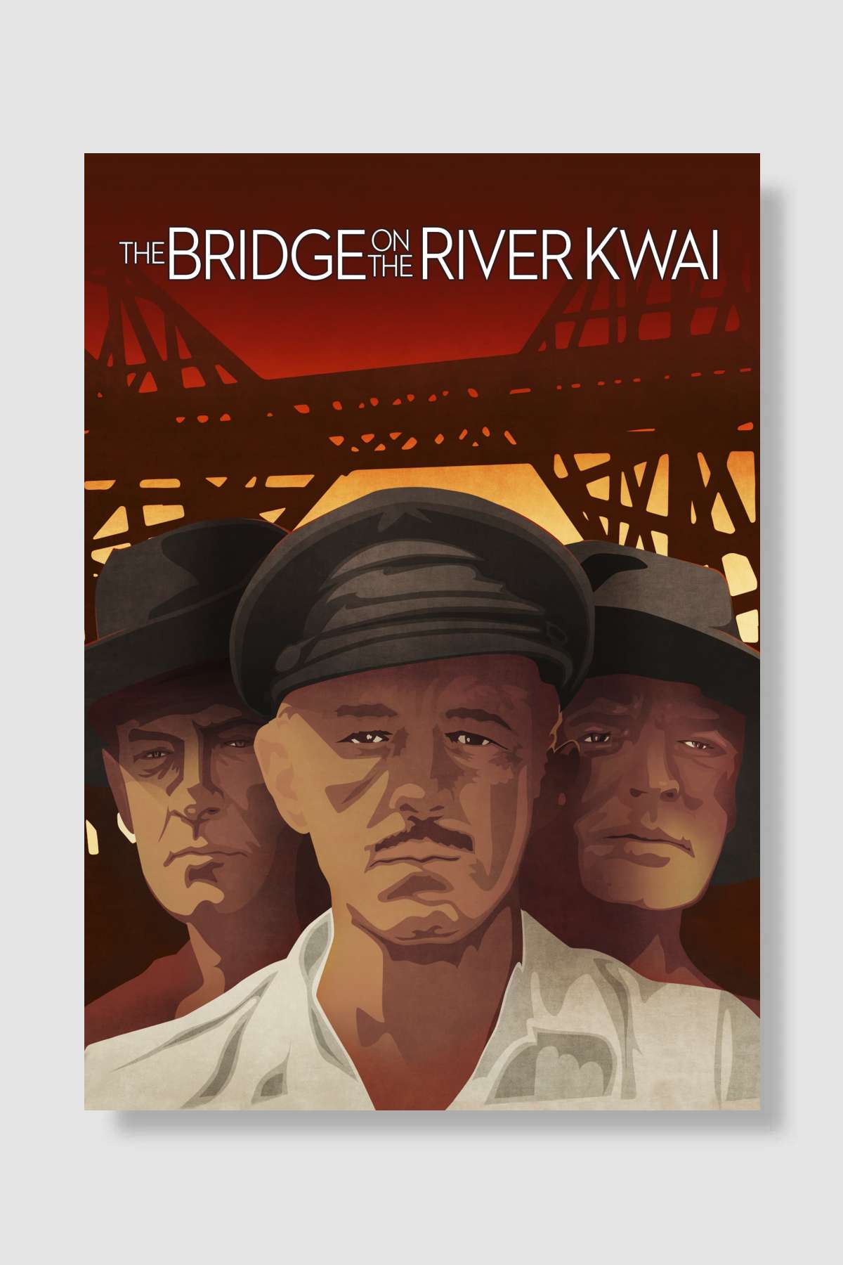 Kwai Köprüsü - The Bridge on the River Kwai Film Poster Çerçevesiz Yüksek Kalite Film Afiş Duvar Poster - En İyi Fiyatlarla