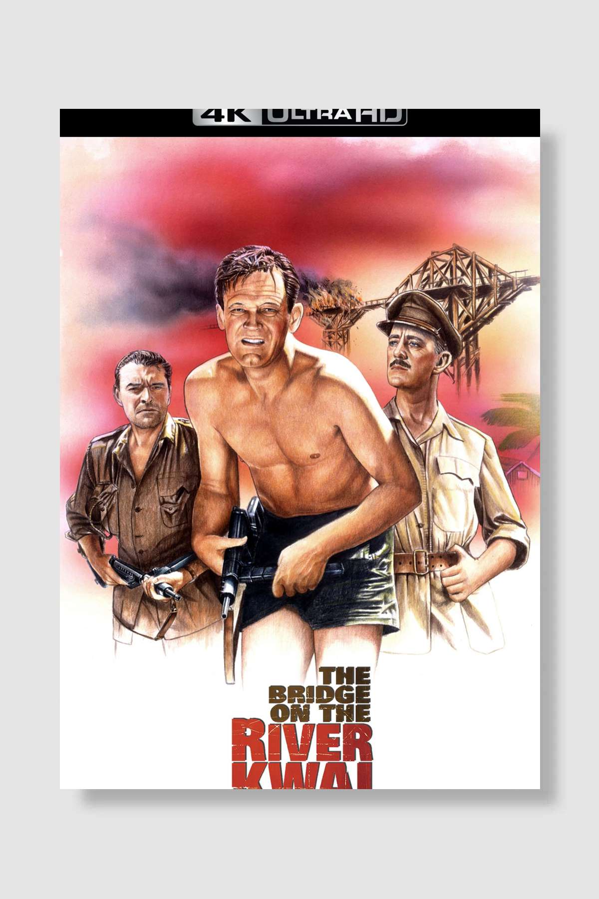Kwai Köprüsü - The Bridge on the River Kwai Film Poster Çerçevesiz Yüksek Kalite Film Afiş Duvar Poster