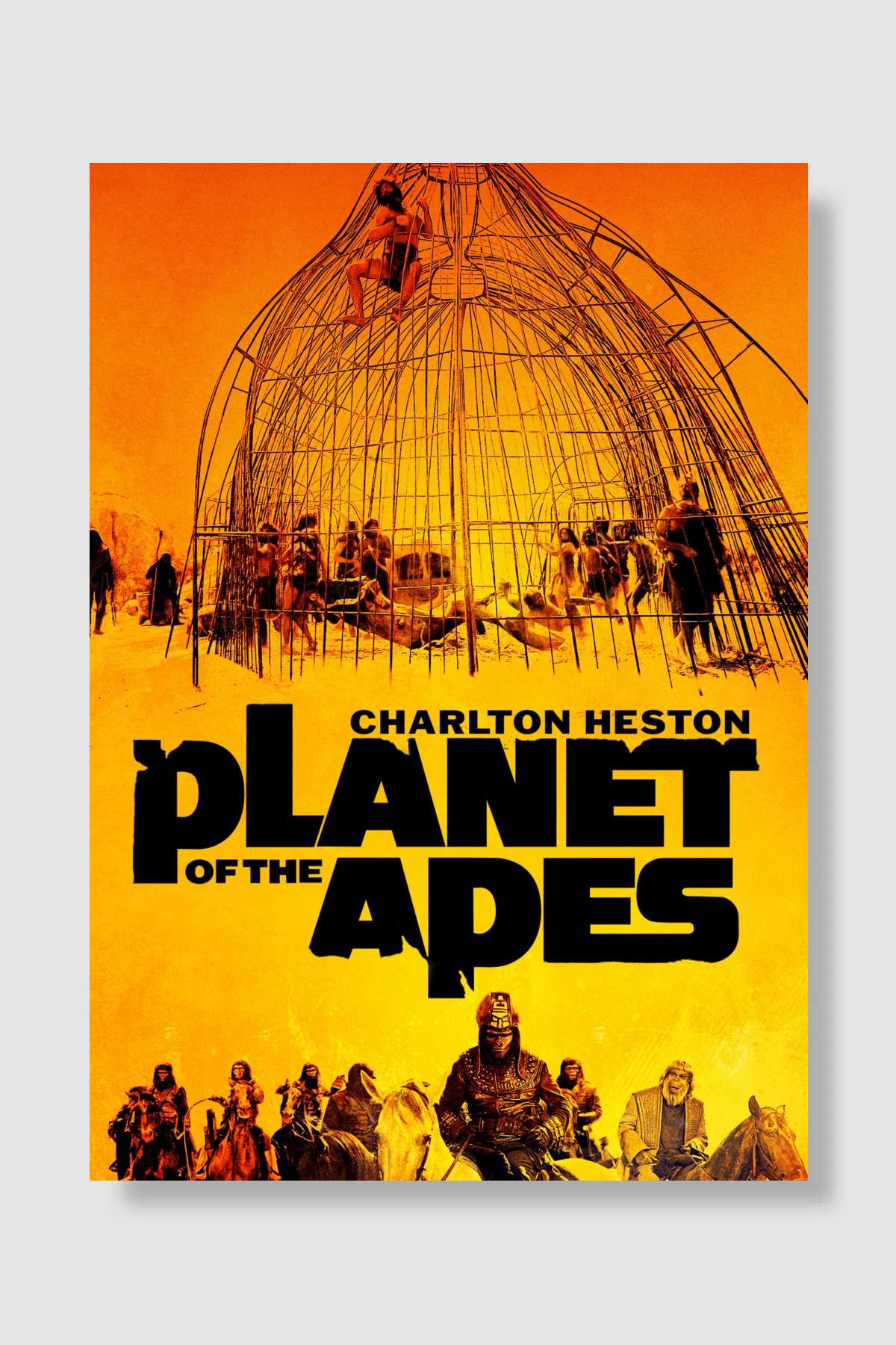 Maymunlar Cehennemi - Planet of the Apes Film Poster Çerçevesiz Yüksek Kalite Film Afiş Duvar Poster - En İyi Fiyatlarla
