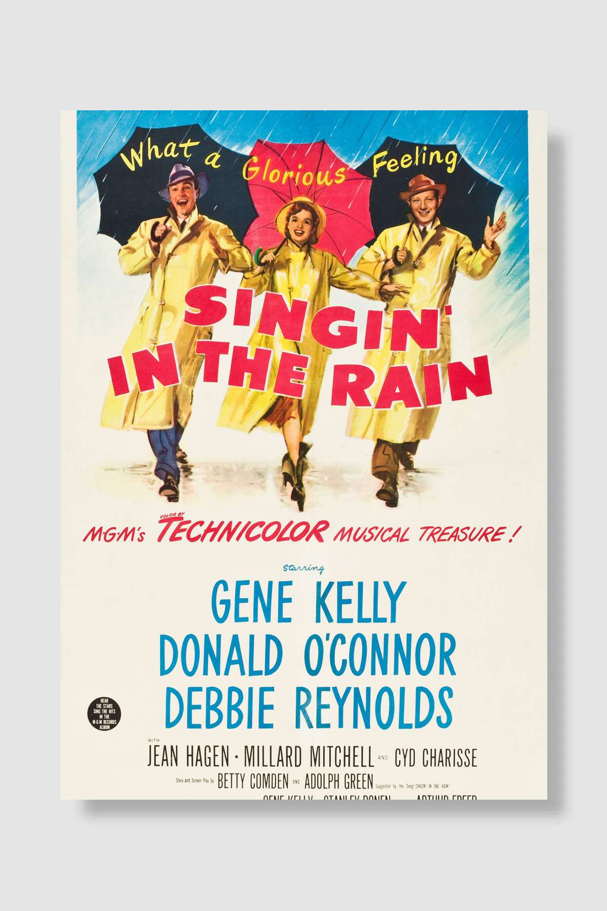 Yağmur Altında - Singin' in the Rain Film Poster Çerçevesiz Yüksek Kalite Film Afiş Duvar Poster